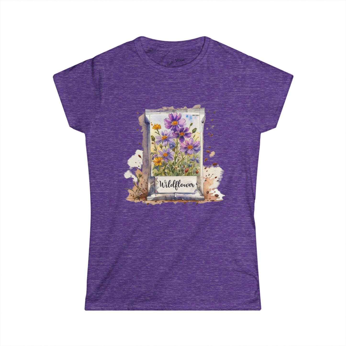 Seed Packet Women's Tee - Watercolor Floral Design