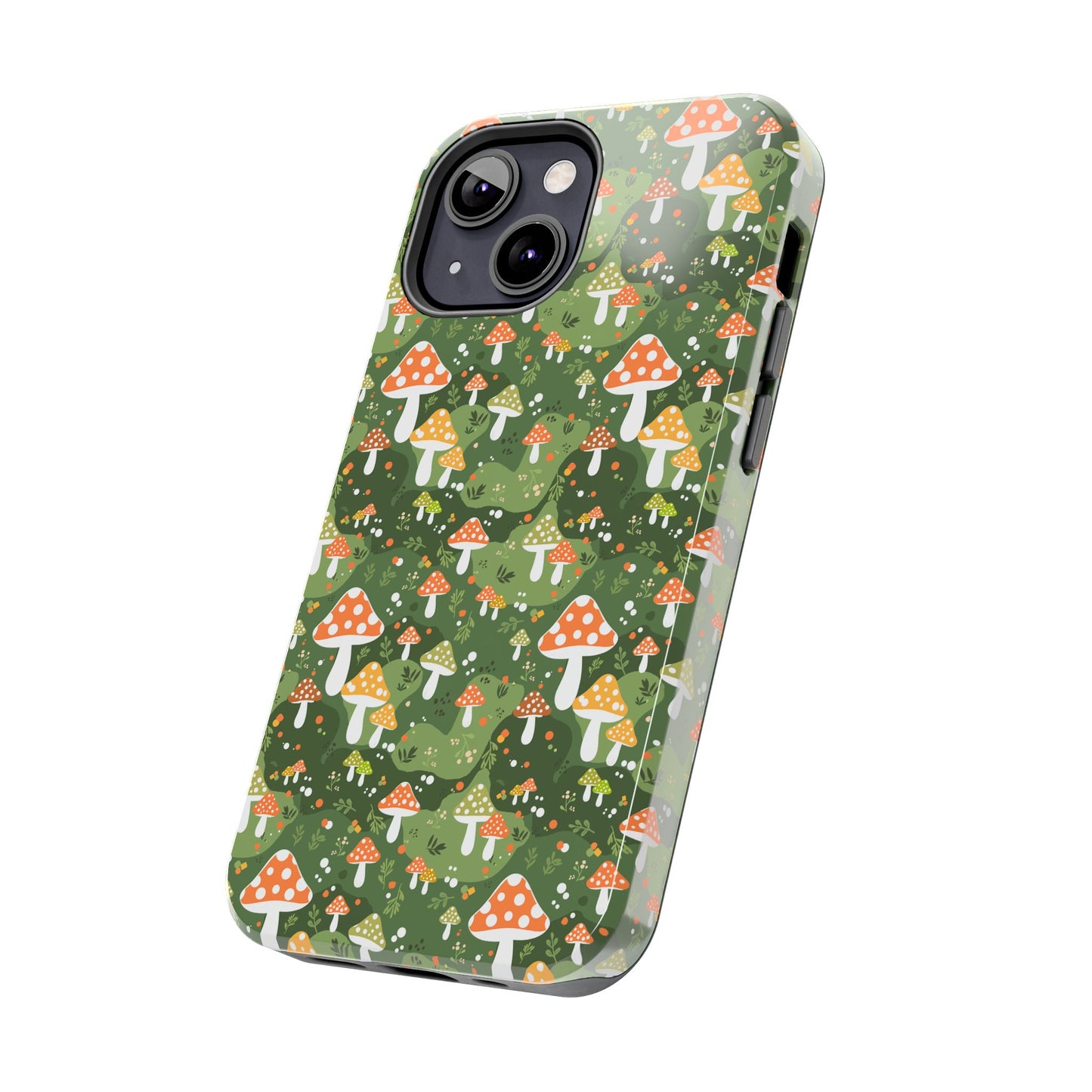 Phone Case - Whimsical Mushroom Pattern, Folk Art Design