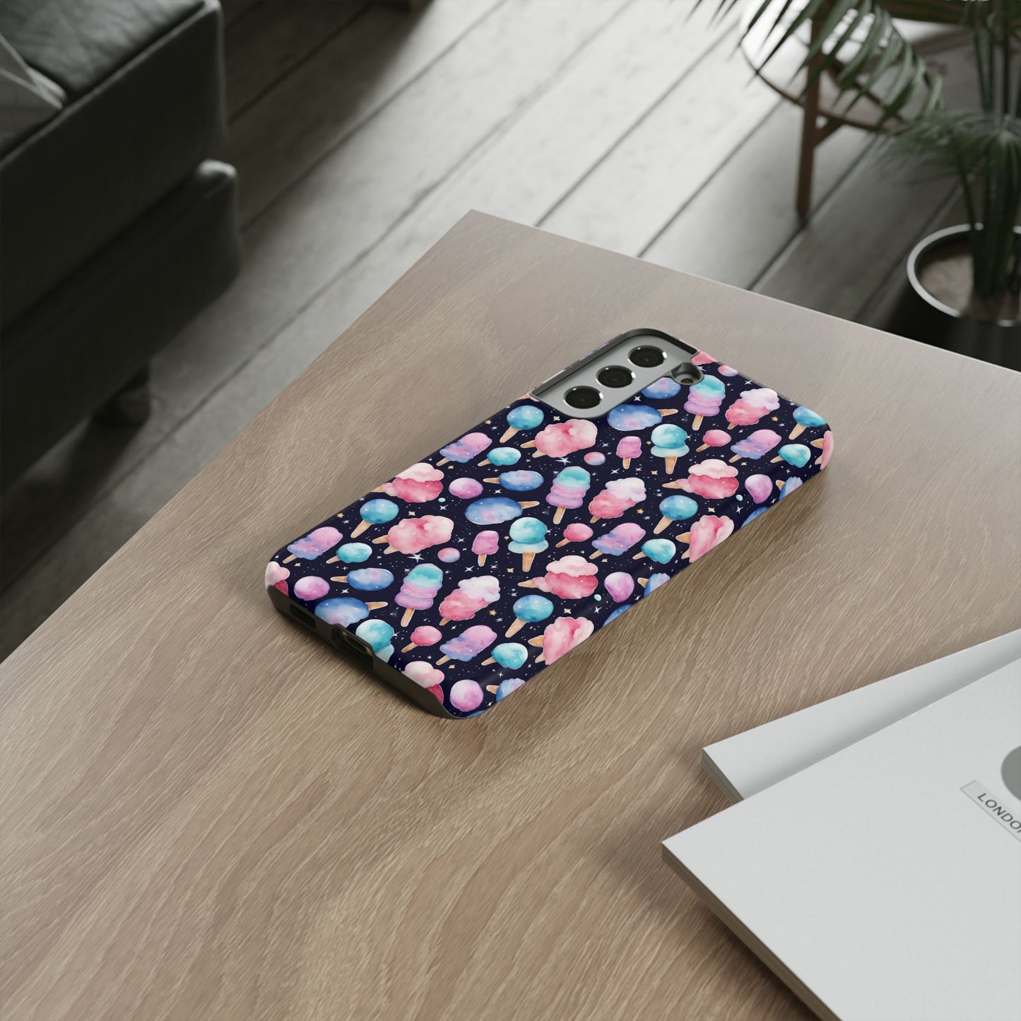 Cotton Candy Space Explosion Tough Case For iPhone Samsung