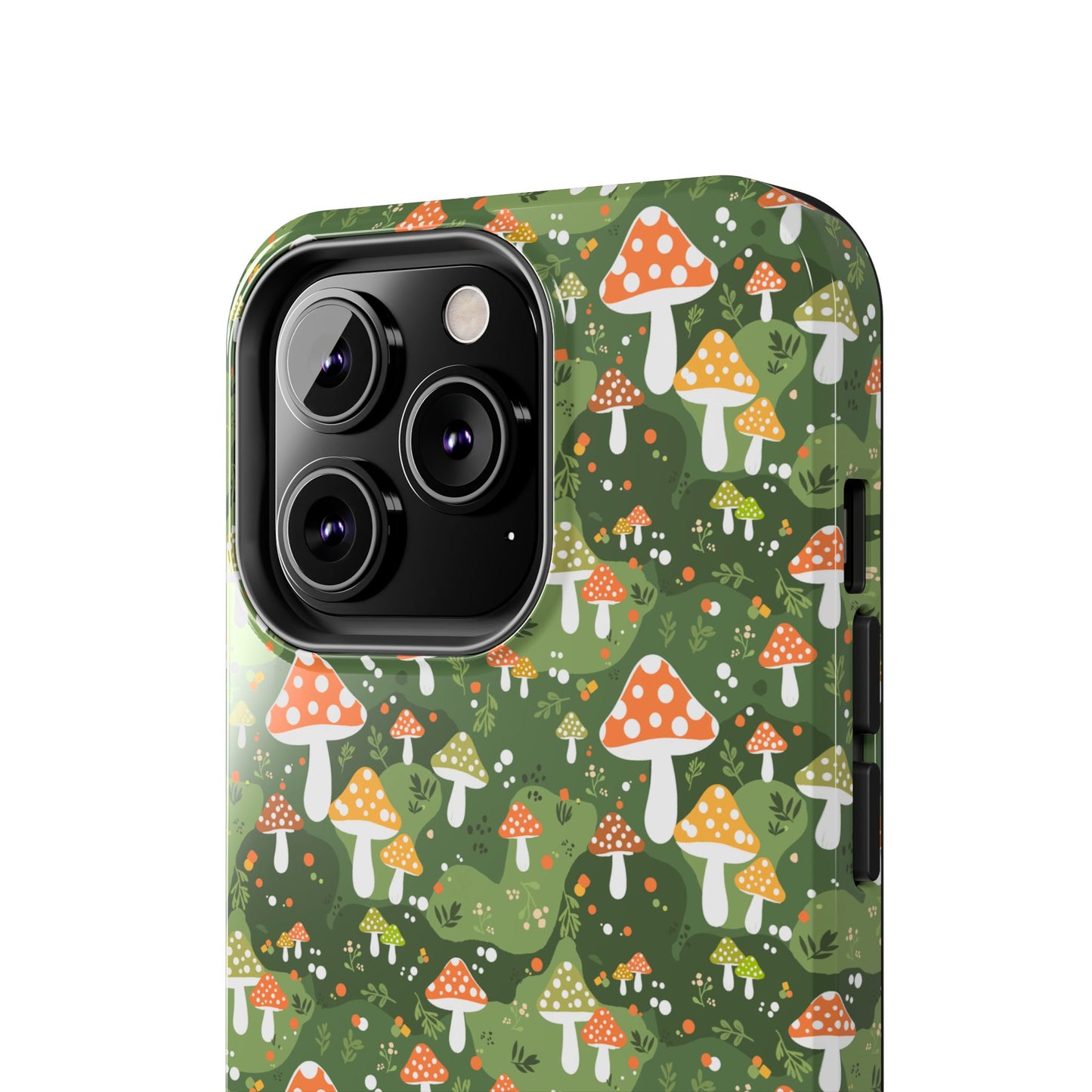 Phone Case - Whimsical Mushroom Pattern, Folk Art Design