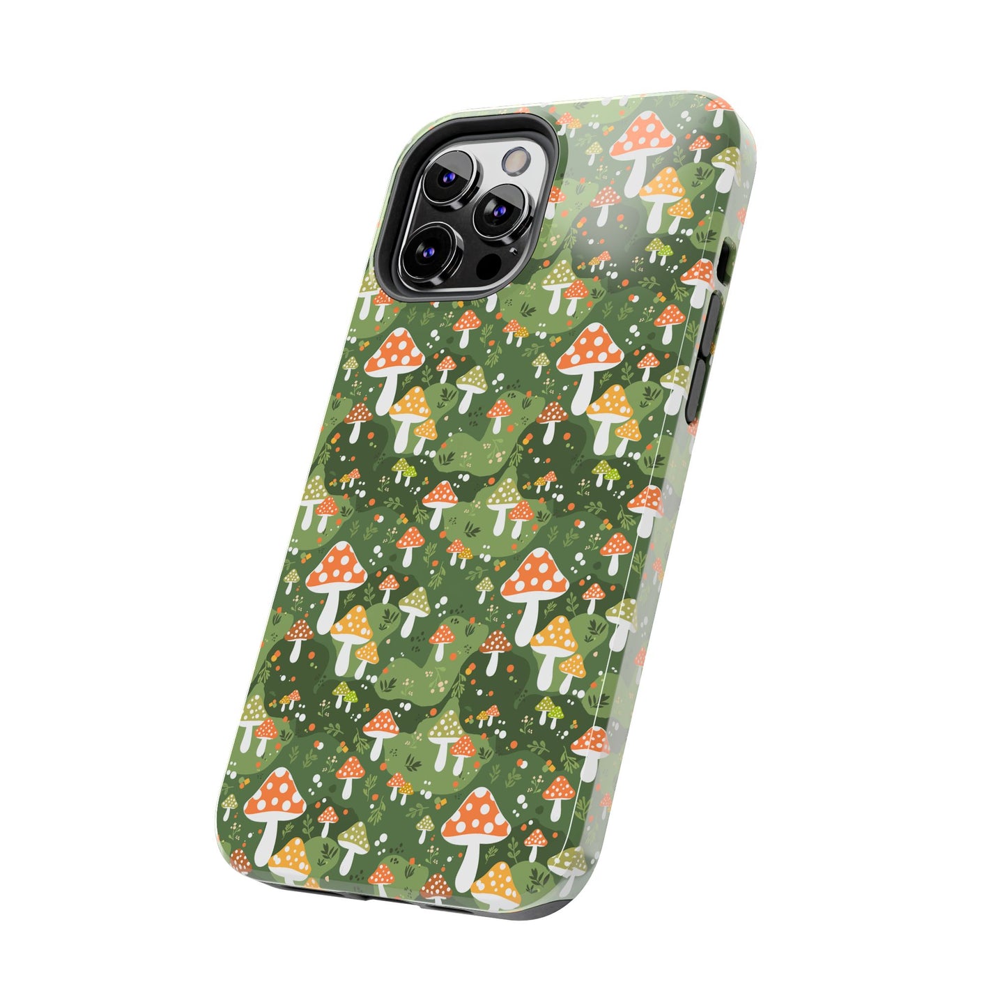 Phone Case - Whimsical Mushroom Pattern, Folk Art Design