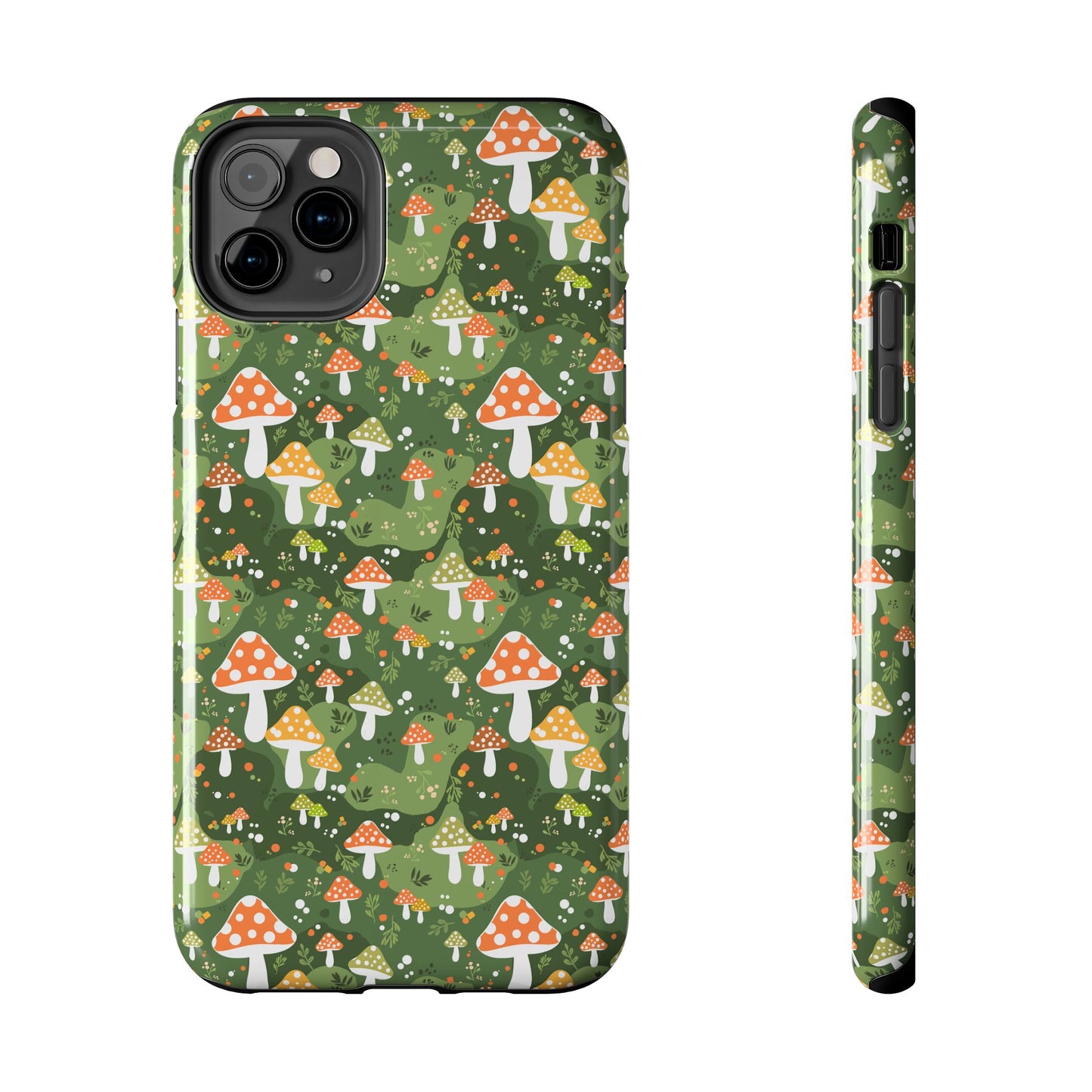 Phone Case - Whimsical Mushroom Pattern, Folk Art Design