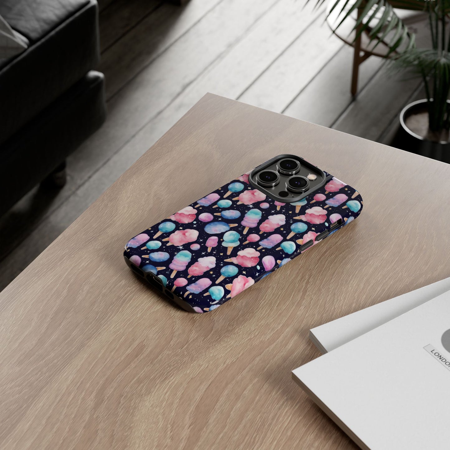 Cotton Candy Space Explosion Tough Case For iPhone Samsung