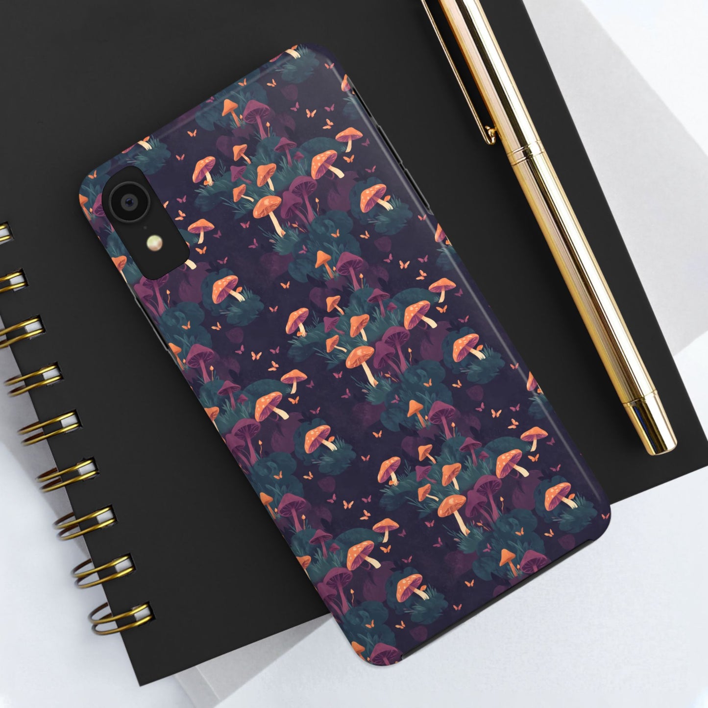 Witchy Mushroom And Moth IPhone Case | Witchy Phone Case | Mushroom Phone Case | Hippie Mushrooms | Night Moths