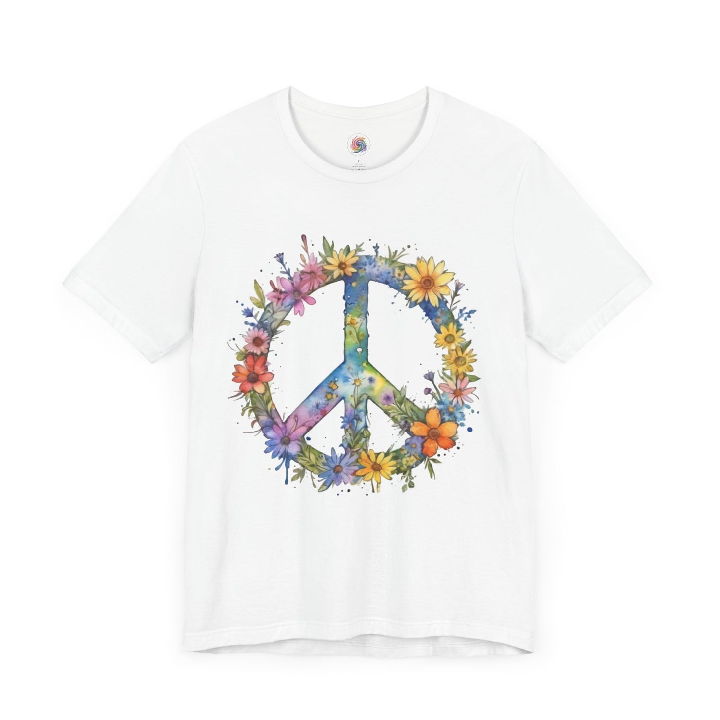 Flower Power Shirt | Vintage Hippie Shirt | Peace Sign Tshirt | Floral Peace Sign Tee | Boho Floral Shirt | Hippie Peace Sign