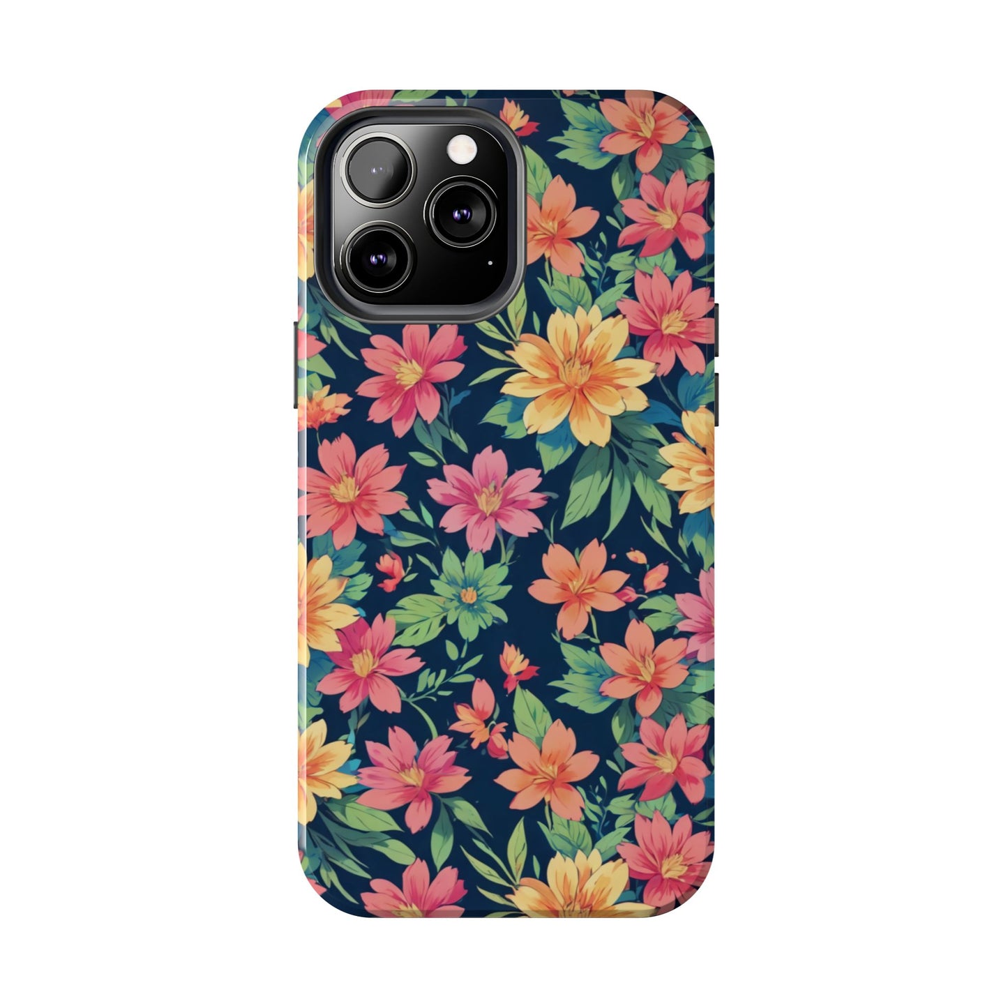 Tropical flowers Tough Phone Cases
