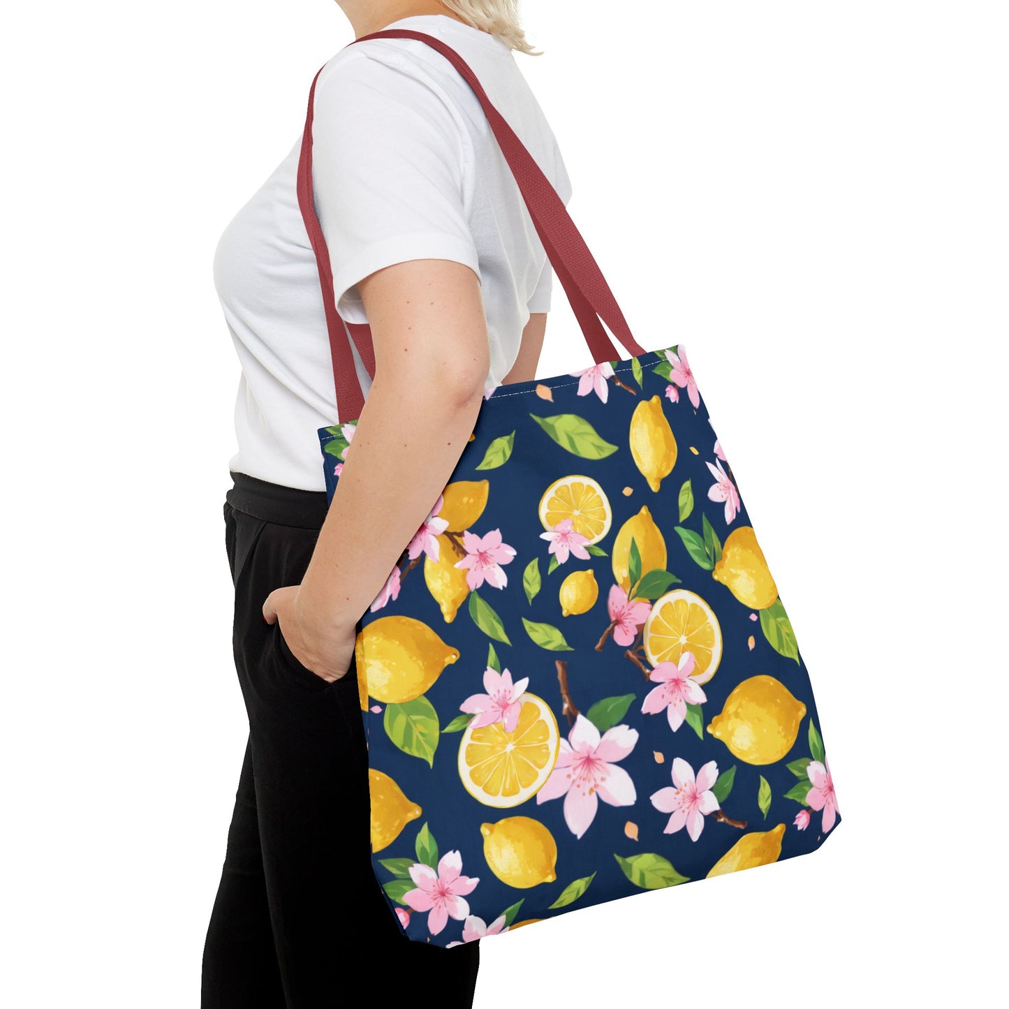 Lemon and cherry blossom Tote Bag