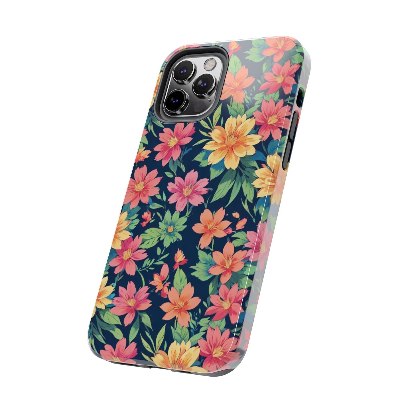 Tropical flowers Tough Phone Cases