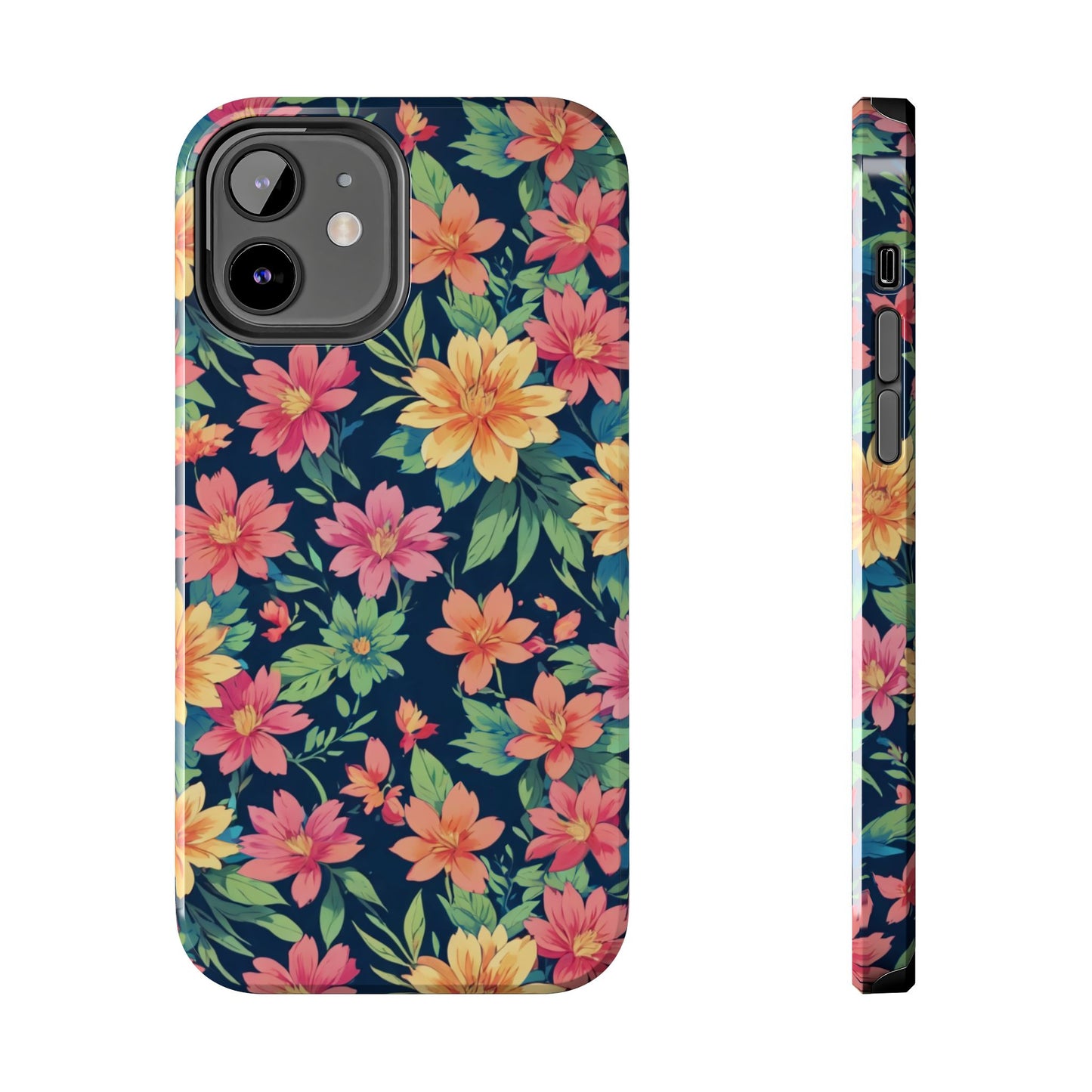 Tropical flowers Tough Phone Cases