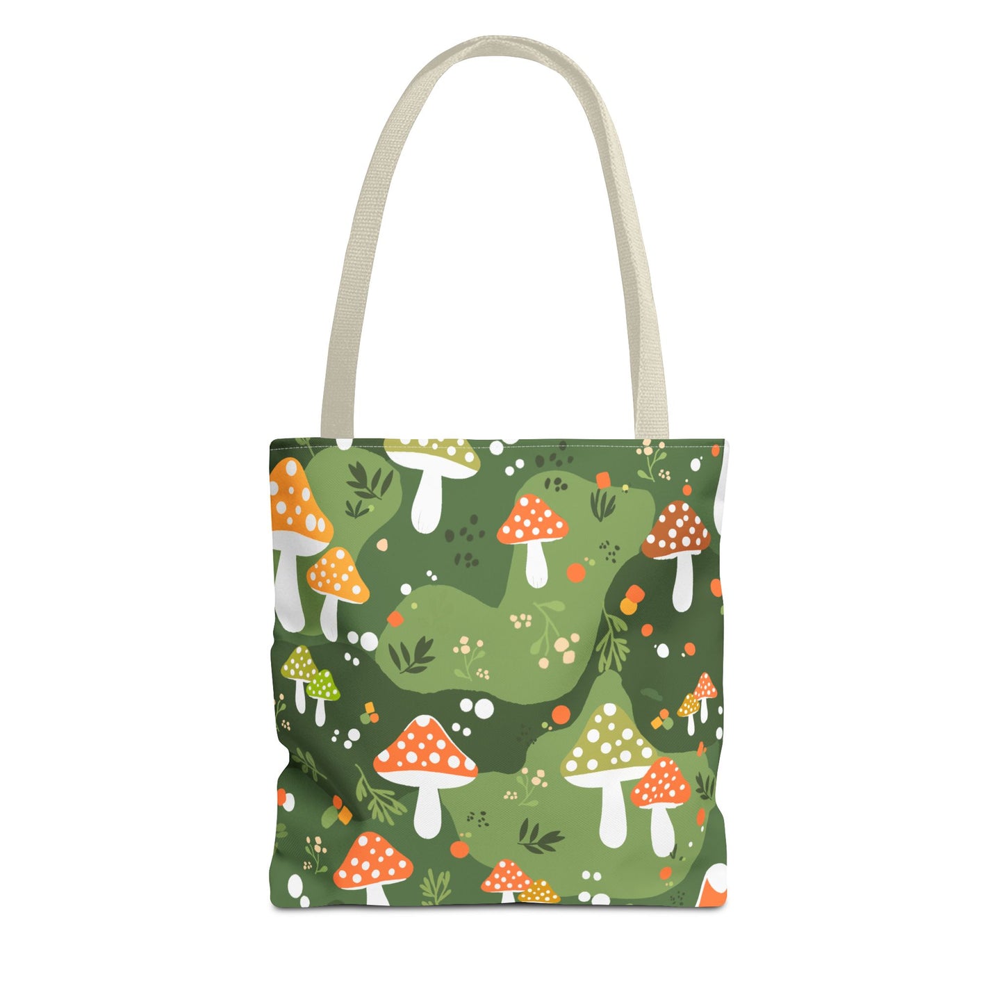 Mushroom Tote Bag with Folk Art Design