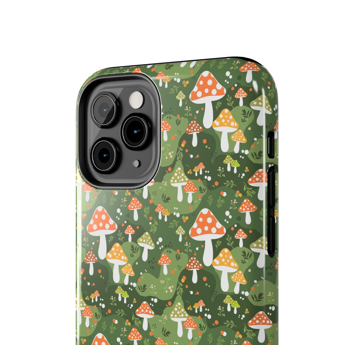 Phone Case - Whimsical Mushroom Pattern, Folk Art Design