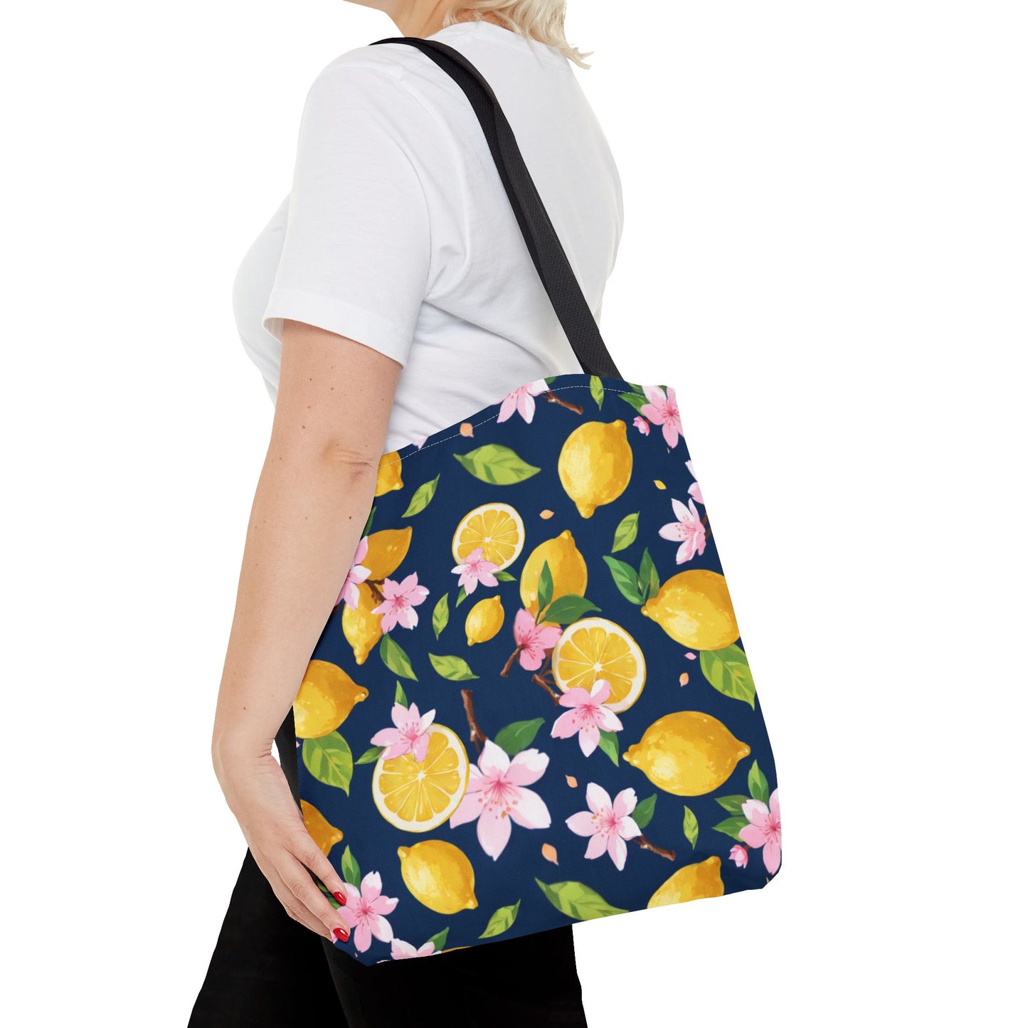 Lemon and cherry blossom Tote Bag