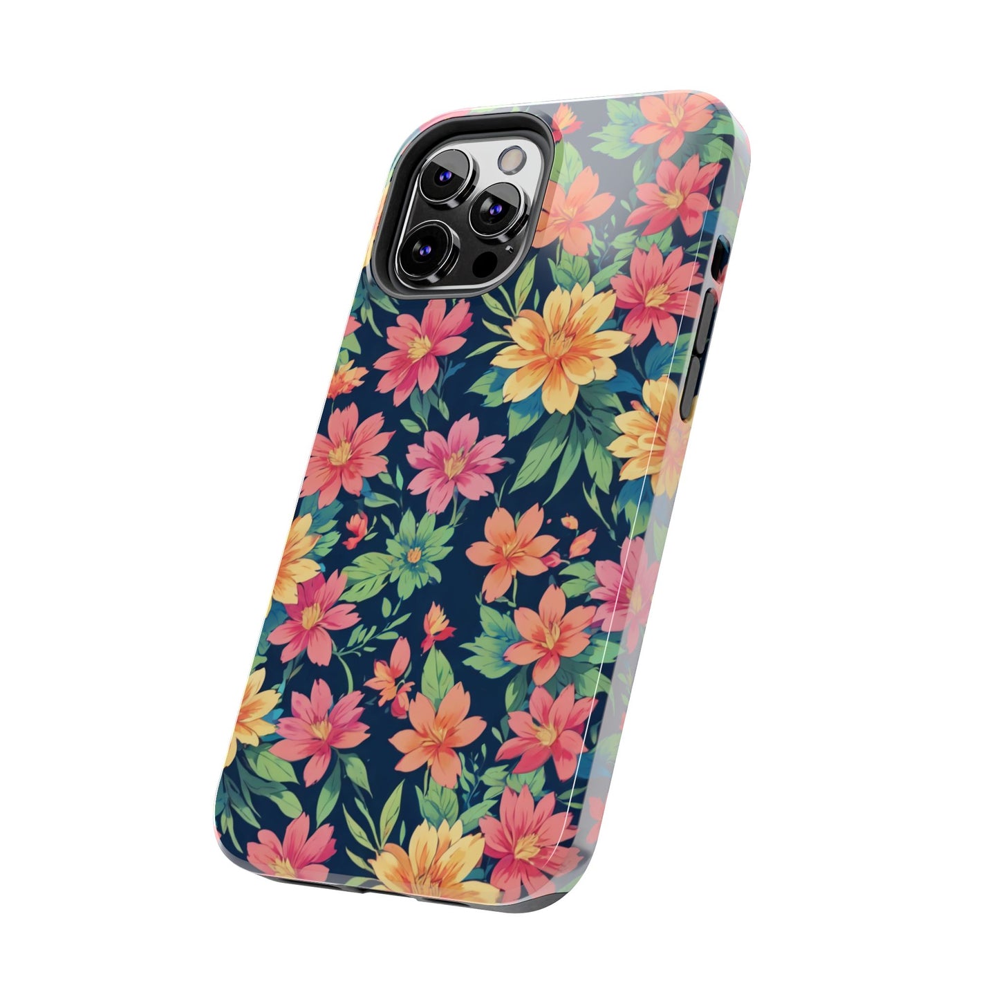 Tropical flowers Tough Phone Cases