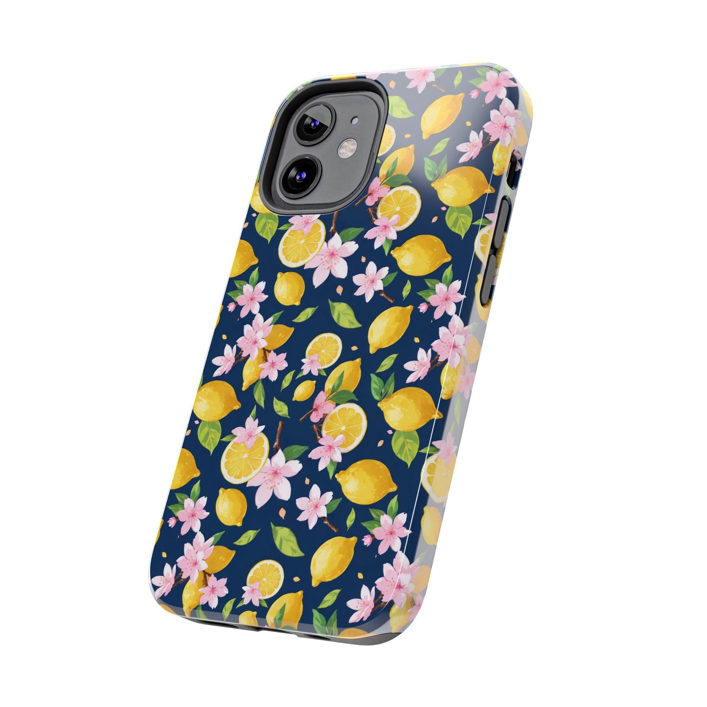 Lemon cherry blossom Tough Phone Cases