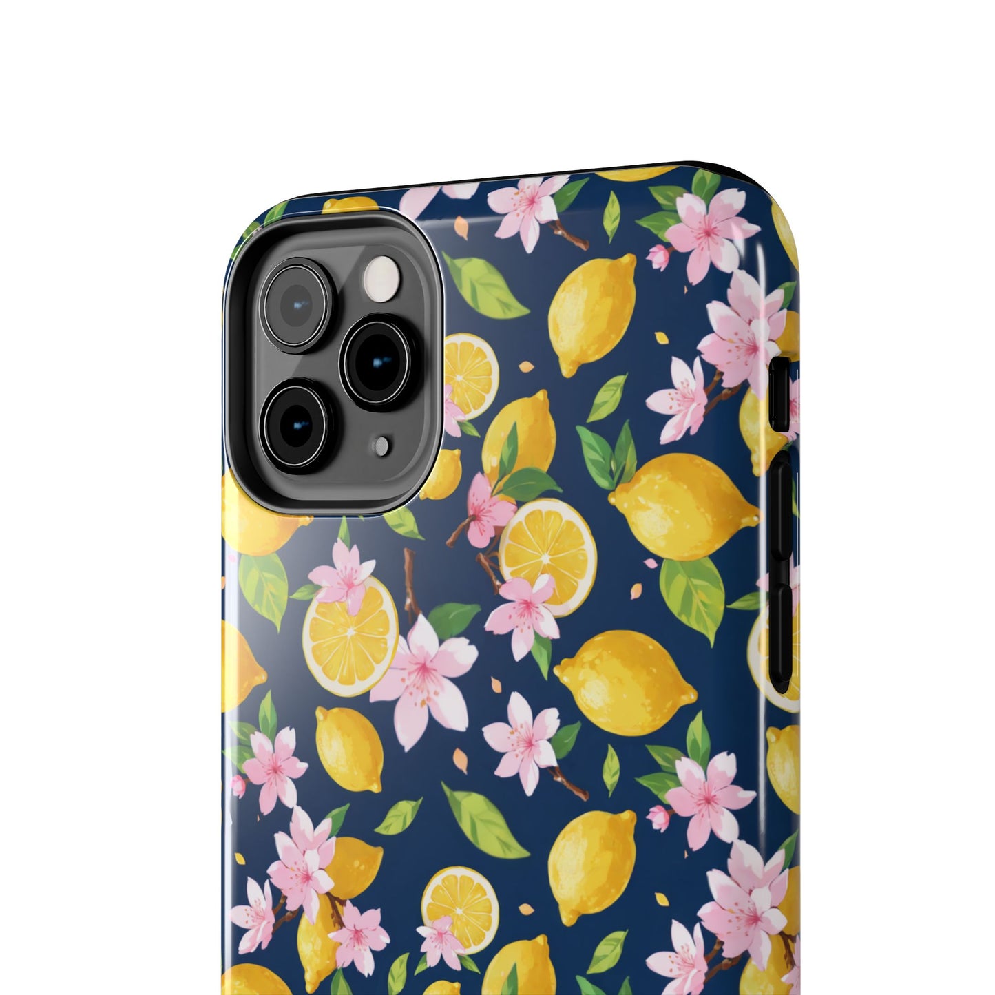 Lemon cherry blossom Tough Phone Cases