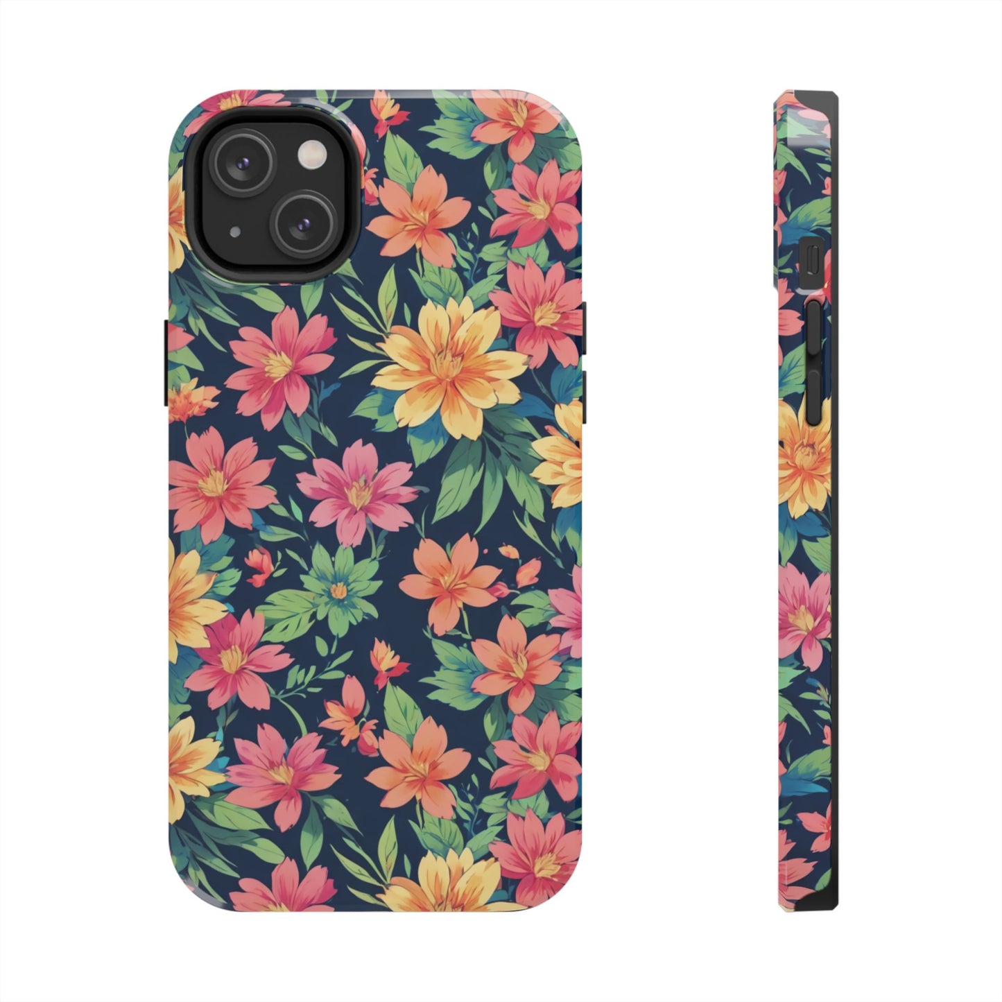 Tropical flowers Tough Phone Cases