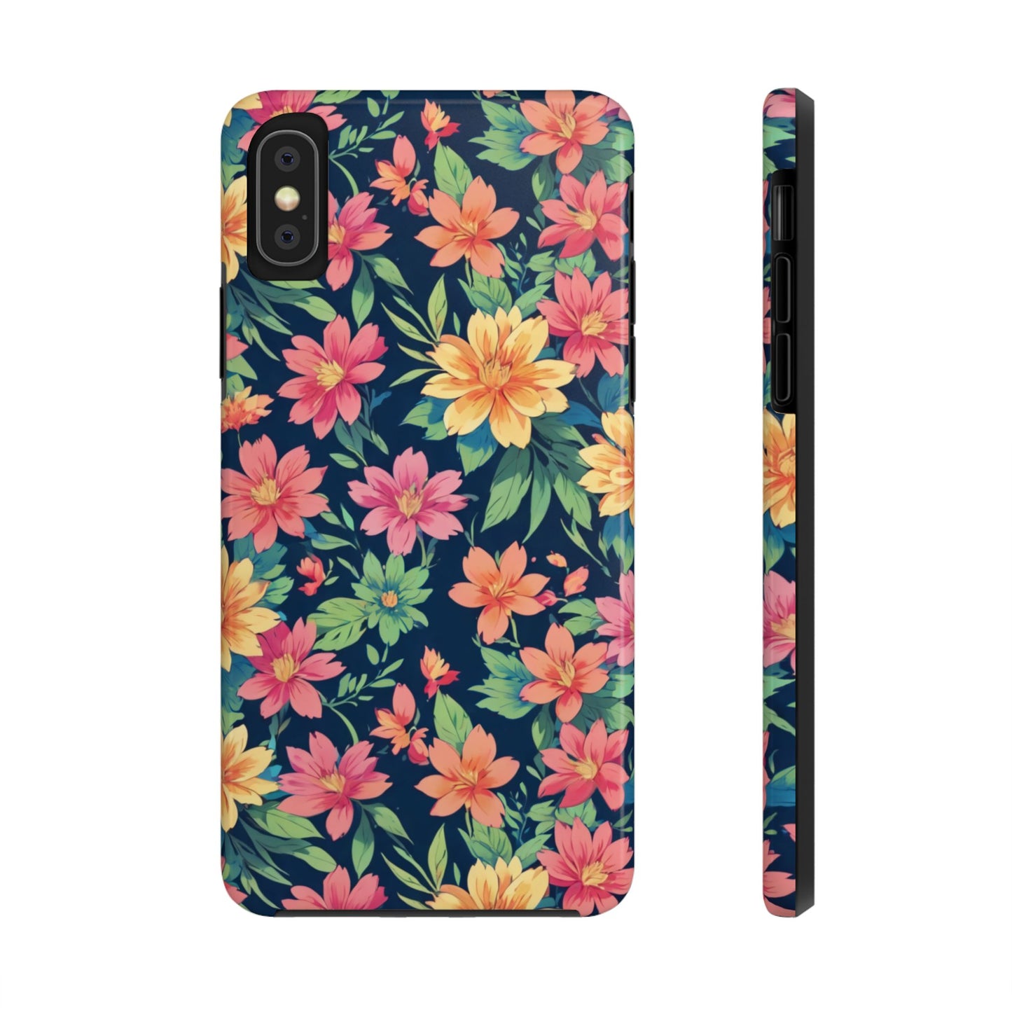 Tropical flowers Tough Phone Cases