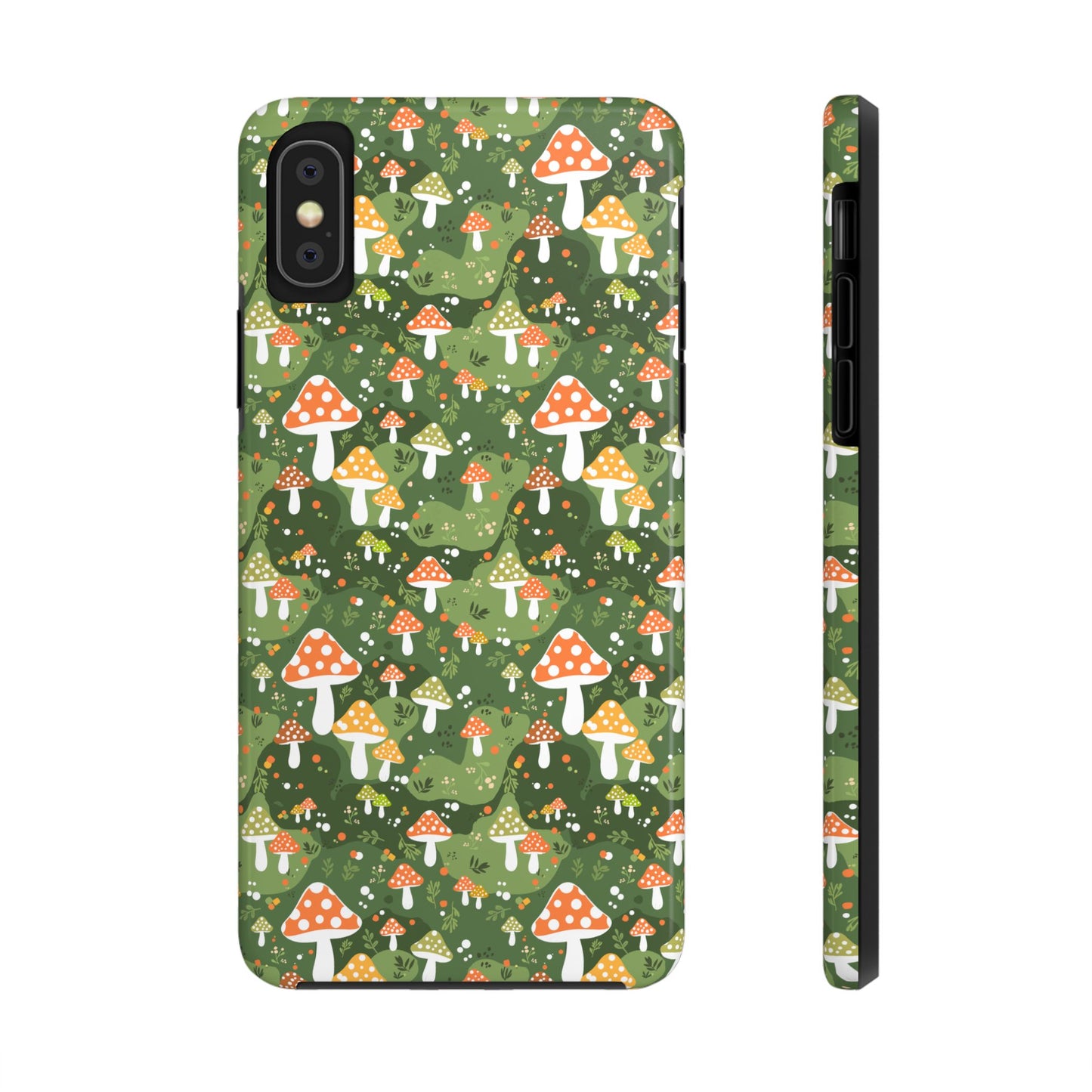 Phone Case - Whimsical Mushroom Pattern, Folk Art Design