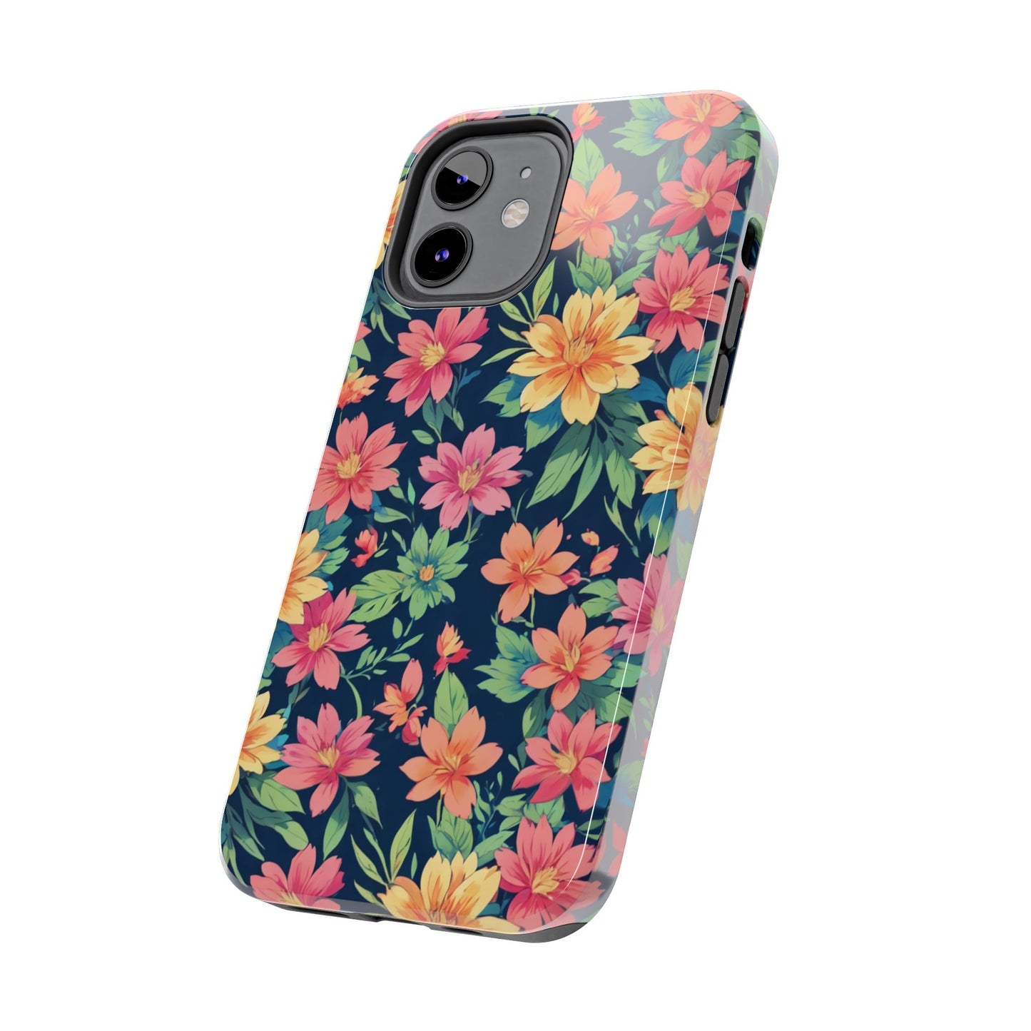 Tropical flowers Tough Phone Cases