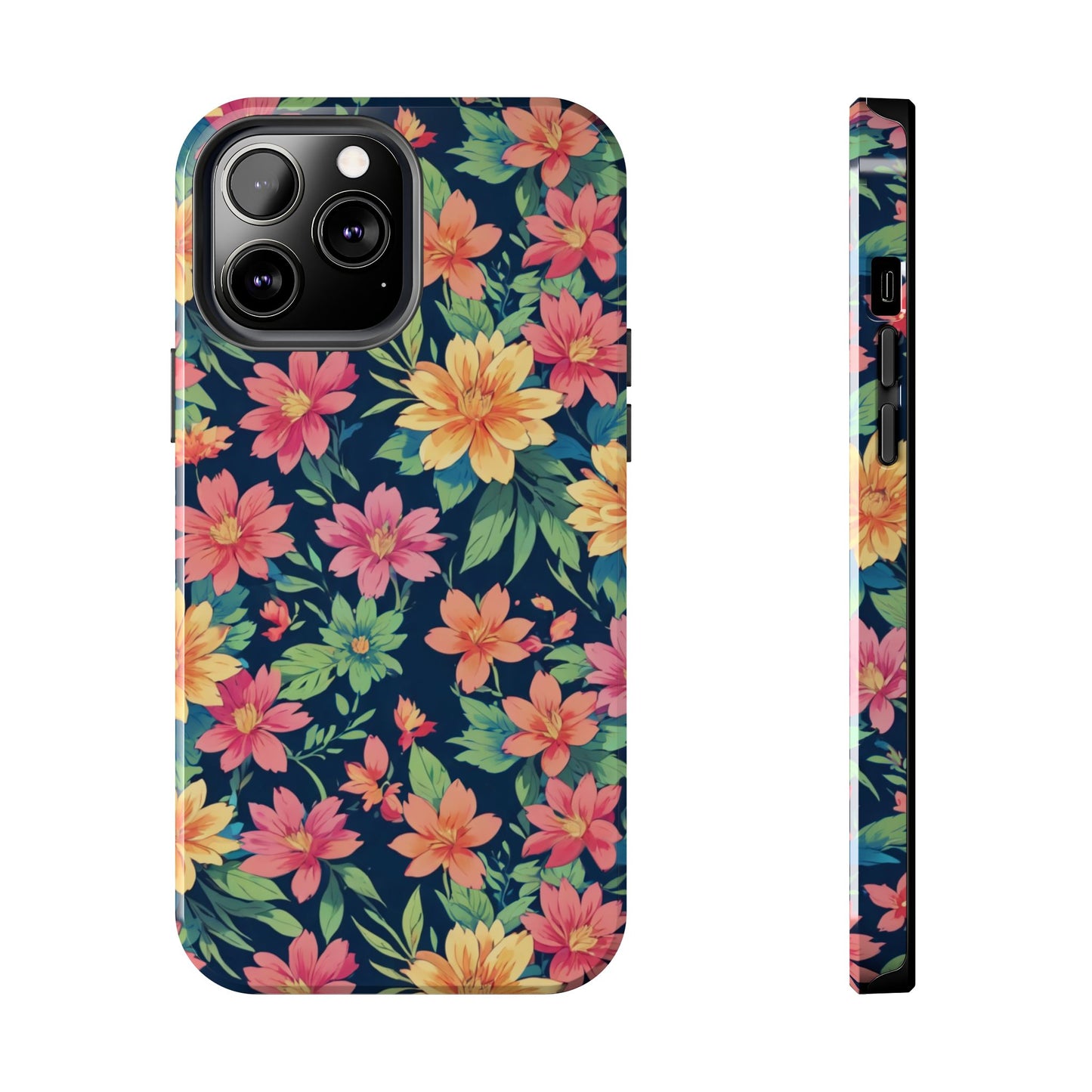 Tropical flowers Tough Phone Cases