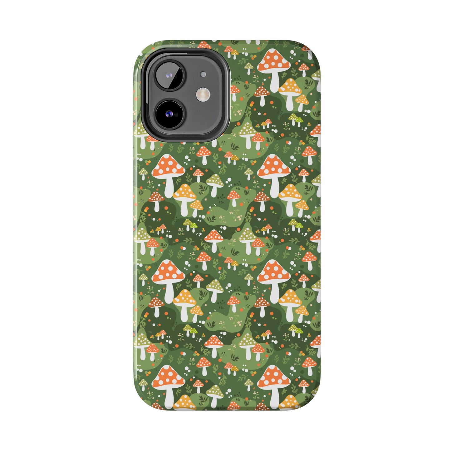 Phone Case - Whimsical Mushroom Pattern, Folk Art Design