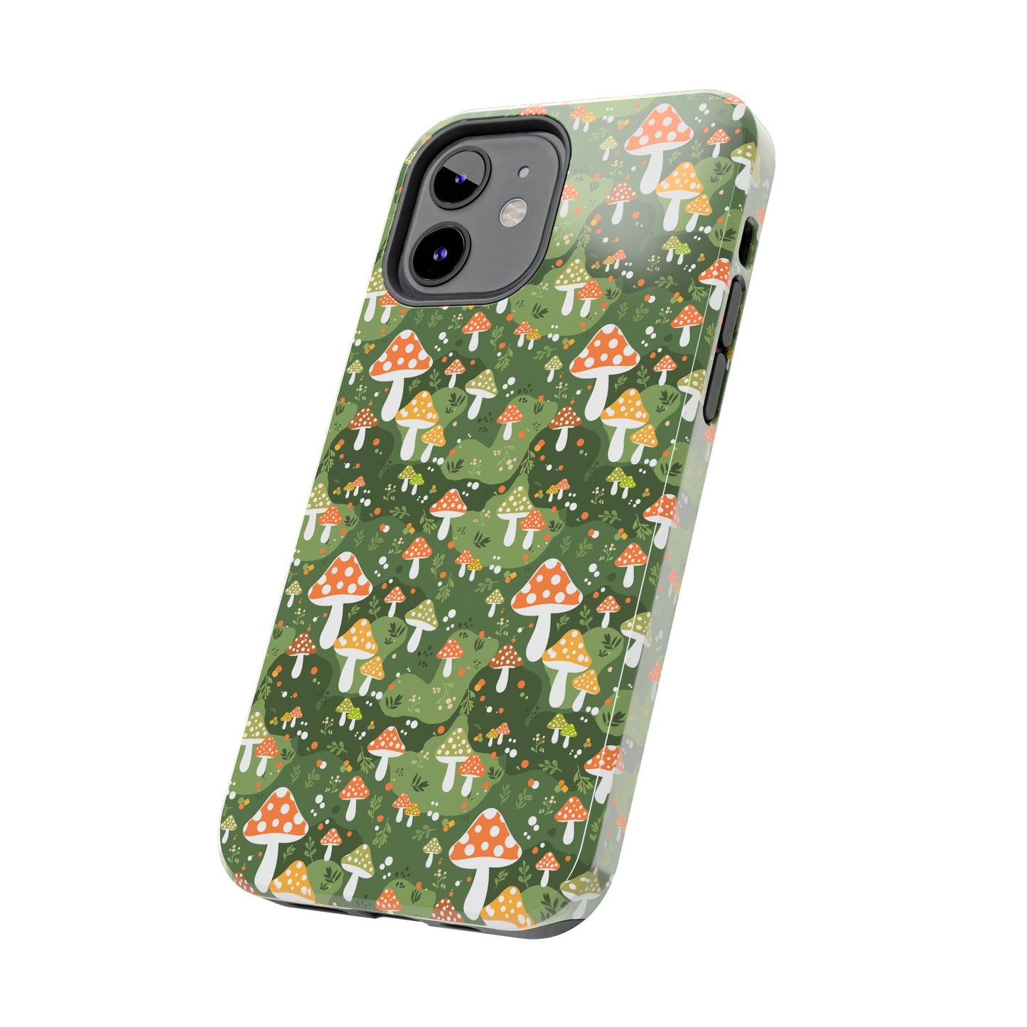 Phone Case - Whimsical Mushroom Pattern, Folk Art Design