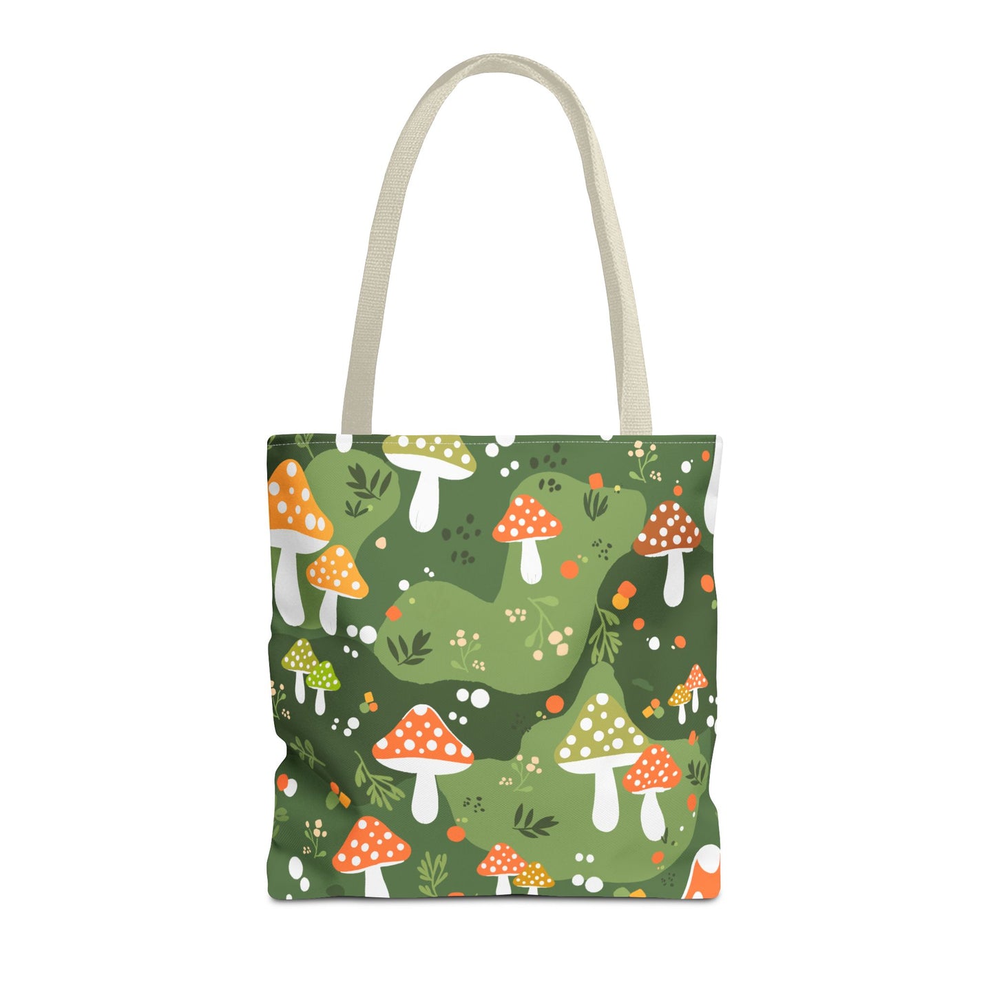 Mushroom Tote Bag with Folk Art Design