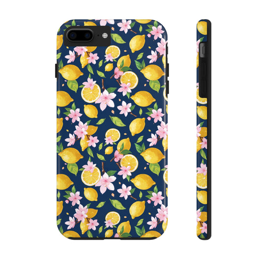 Lemon cherry blossom Tough Phone Cases