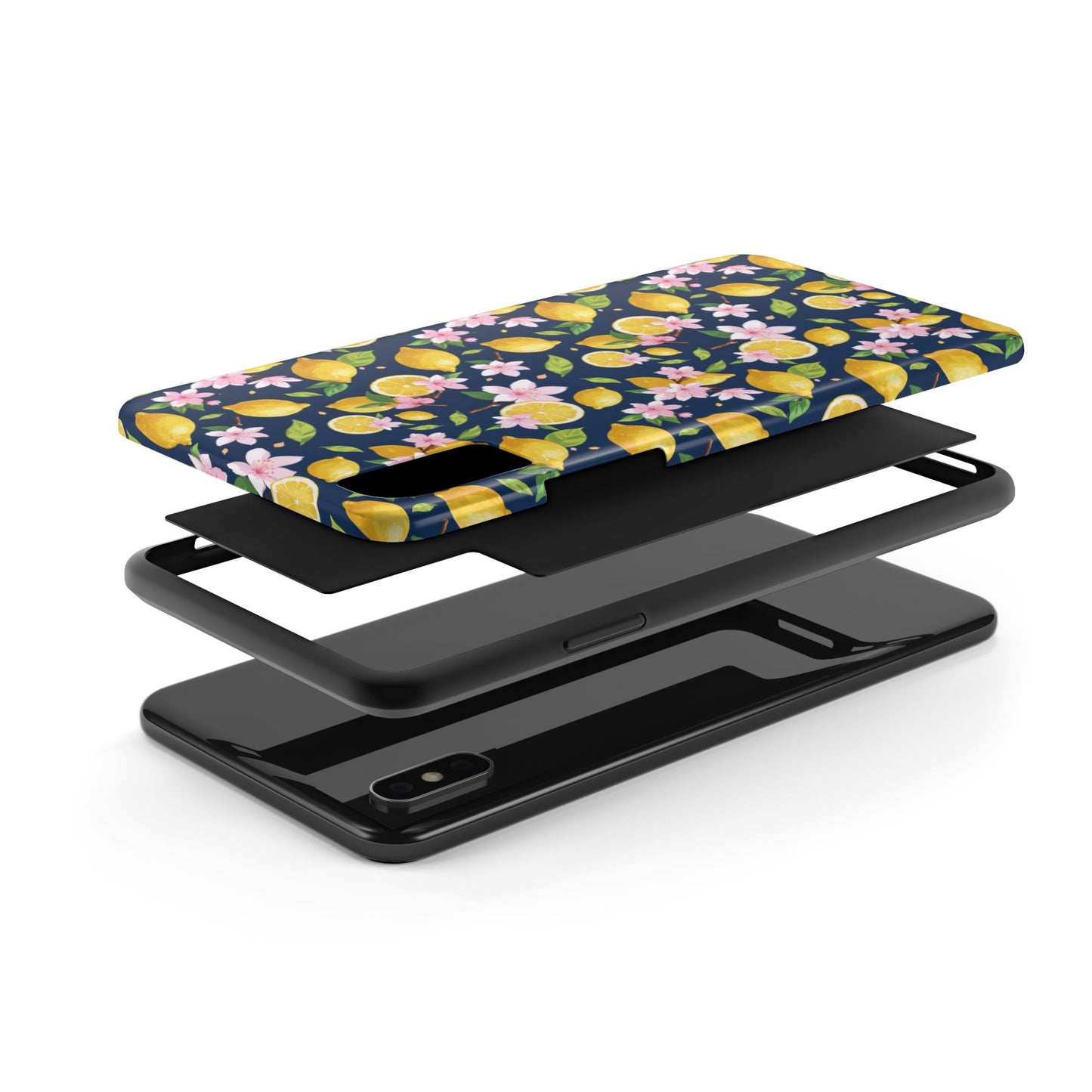 Lemon cherry blossom Tough Phone Cases