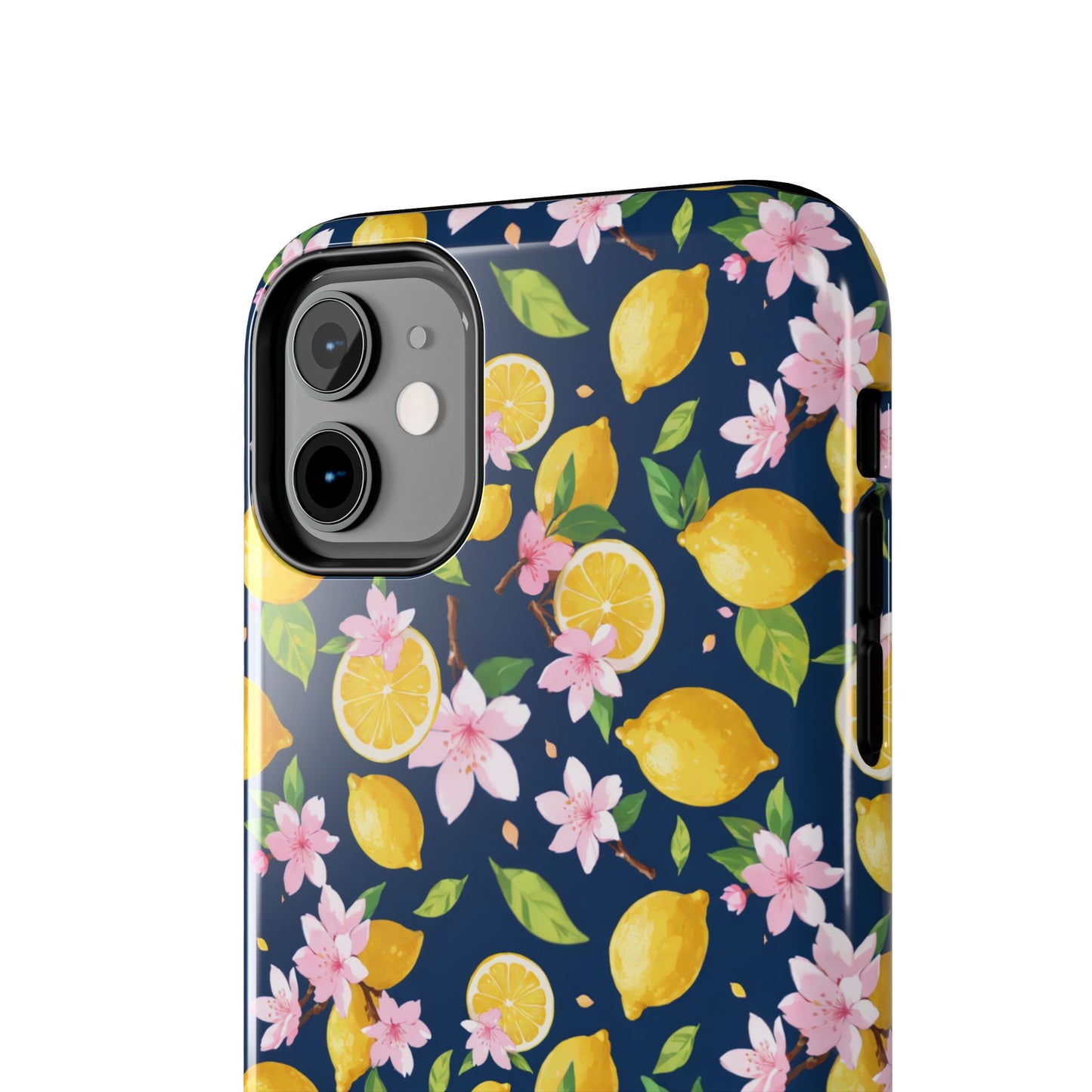 Lemon cherry blossom Tough Phone Cases