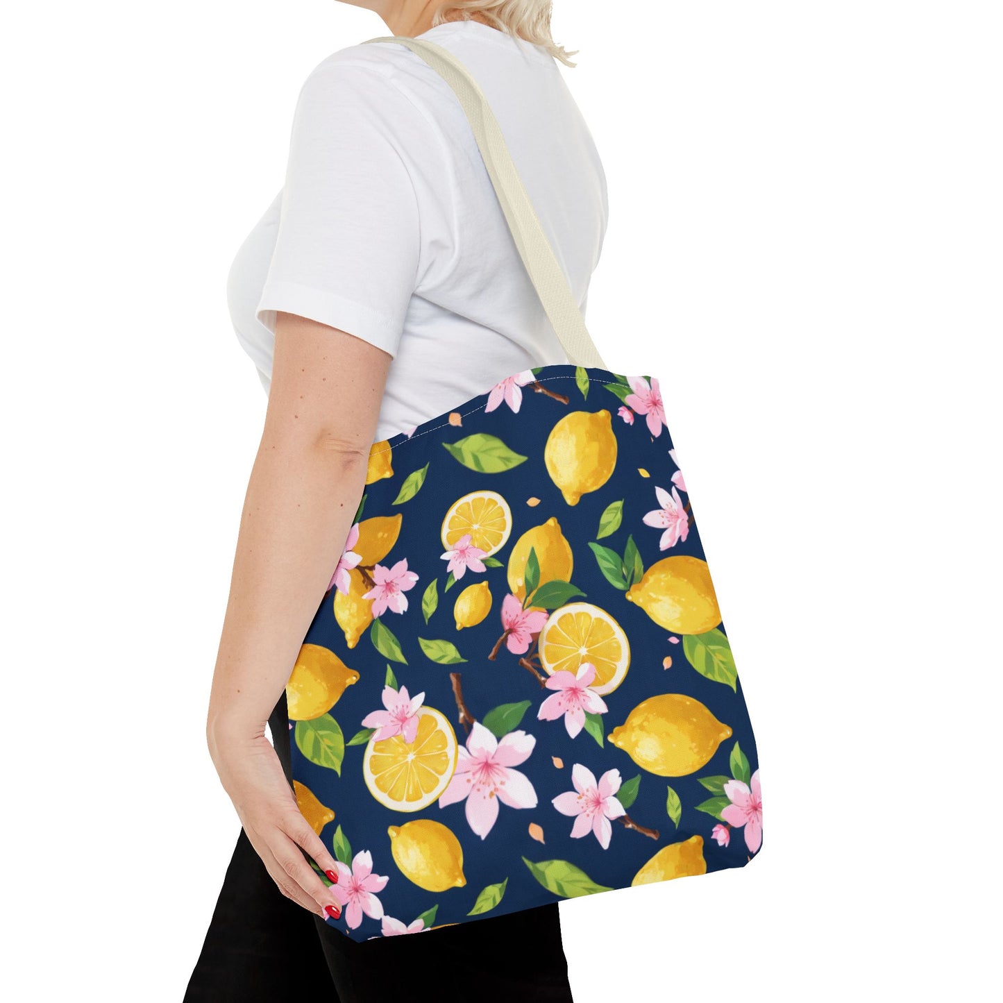 Lemon and cherry blossom Tote Bag