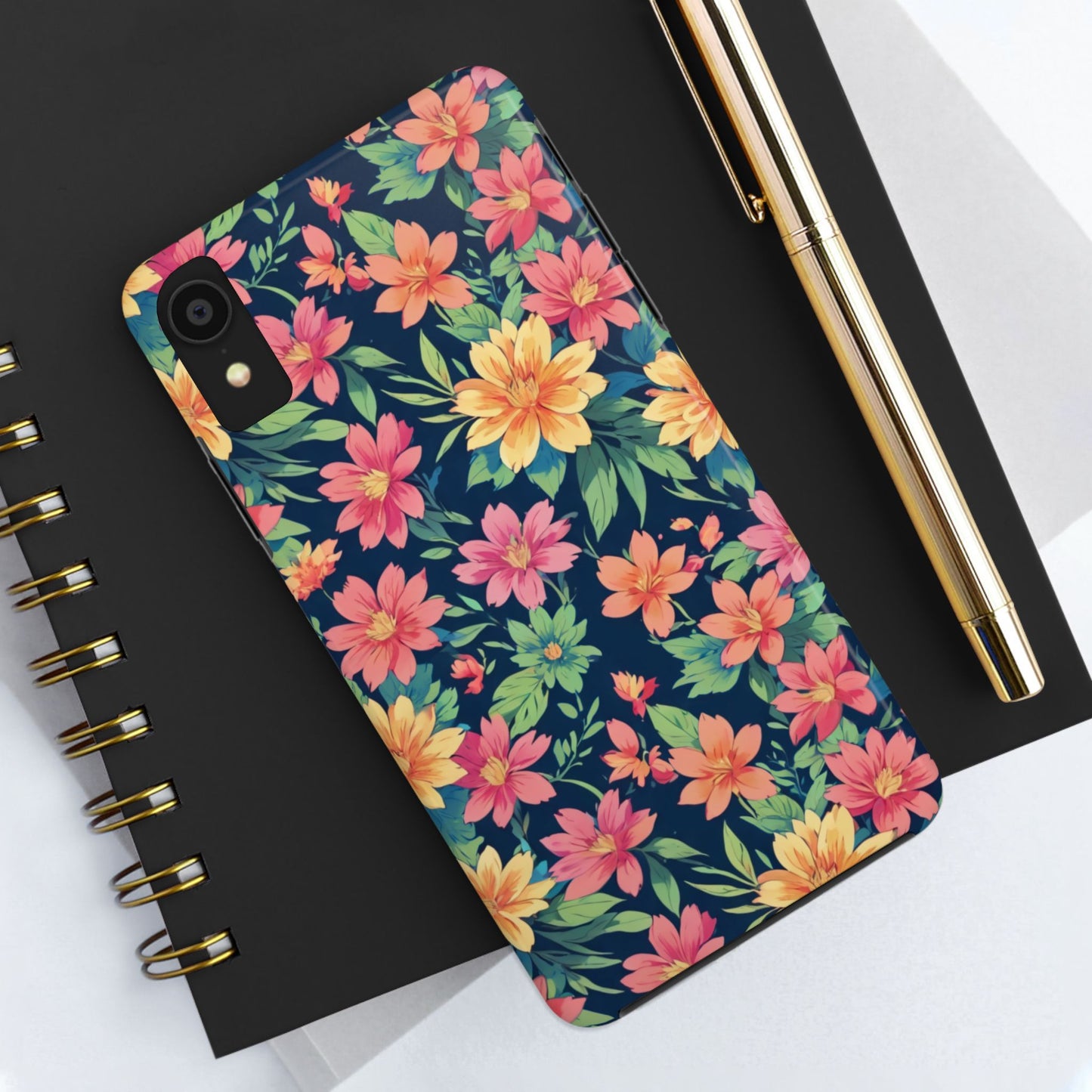 Tropical flowers Tough Phone Cases