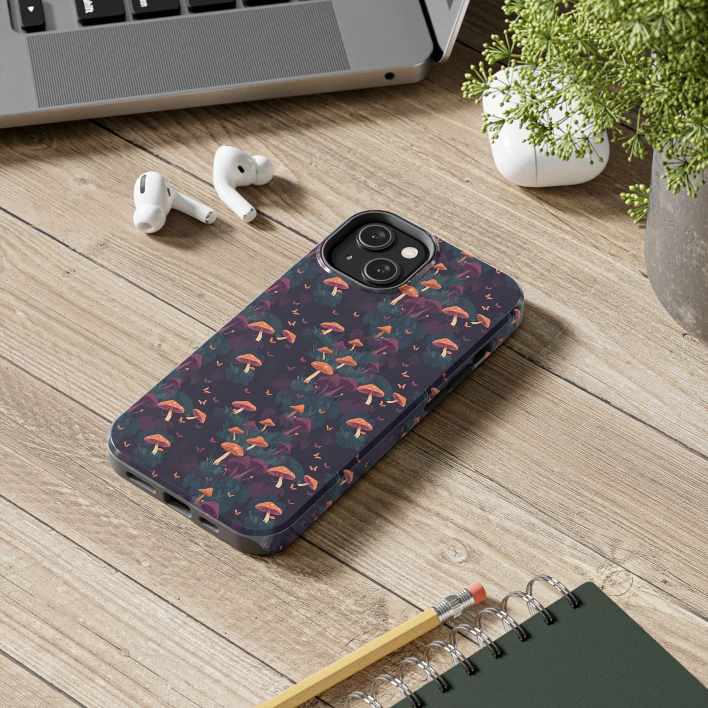 Witchy Mushroom And Moth IPhone Case | Witchy Phone Case | Mushroom Phone Case | Hippie Mushrooms | Night Moths