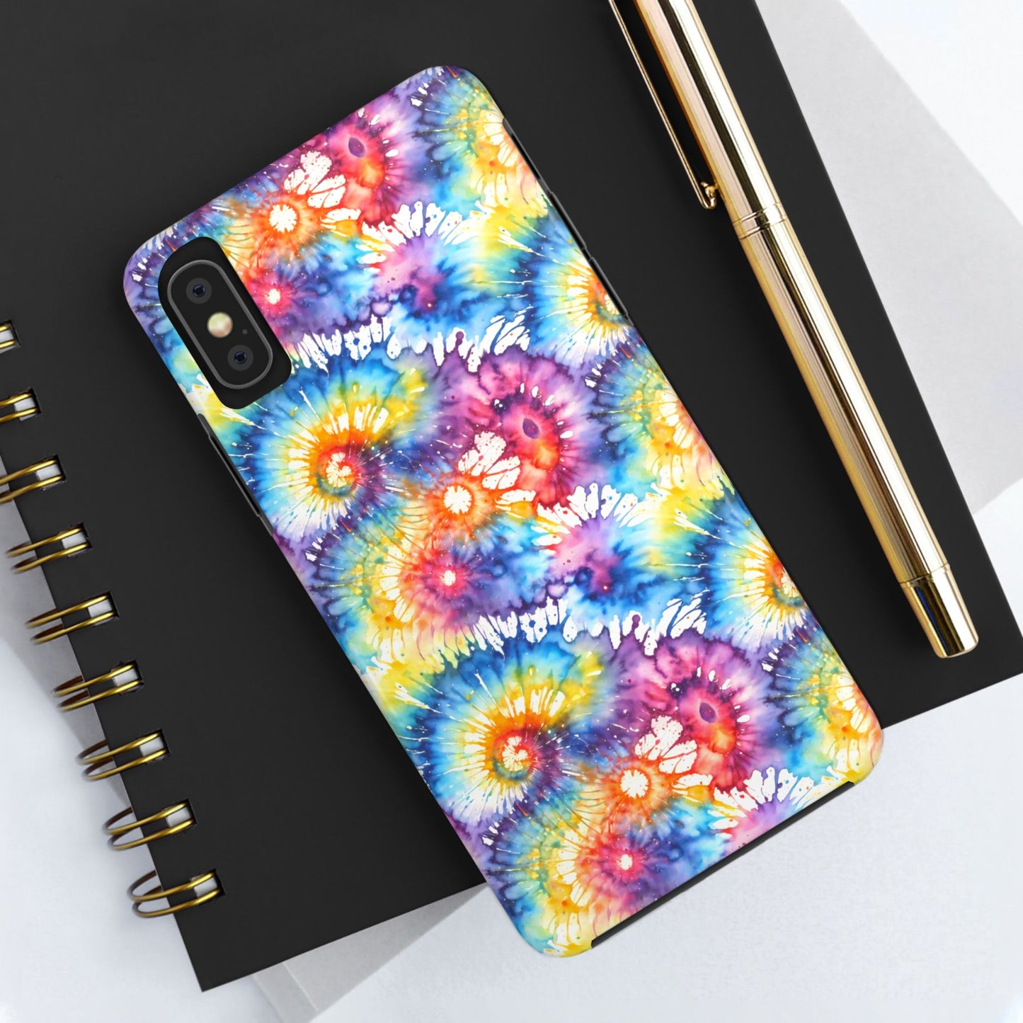 Rainbow Tye Dye Phone Case | Hippie Rainbow Phone Case | Boho Tye Dye | Tough Phone Case | Cute Rainbow Phone Case