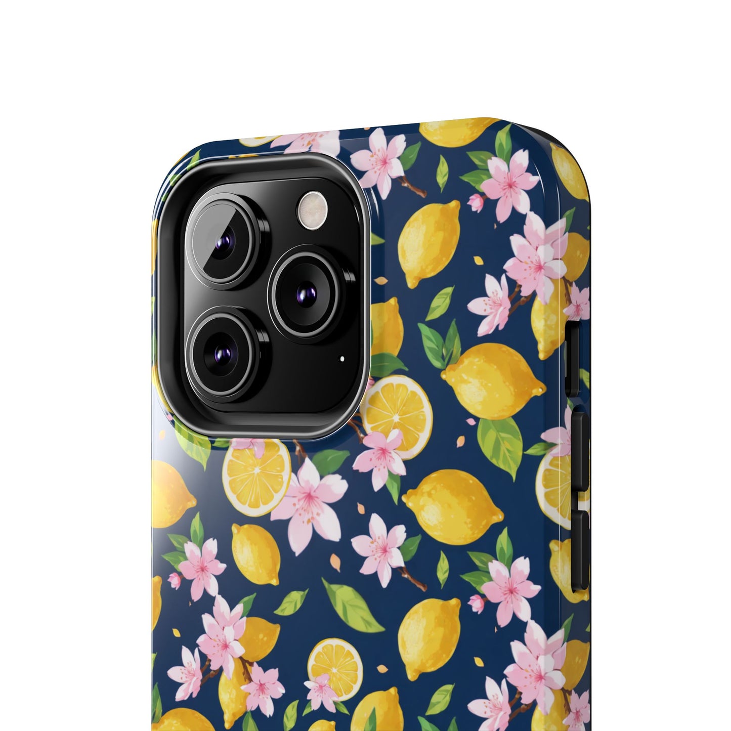 Lemon cherry blossom Tough Phone Cases
