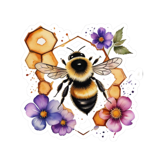 Bubble Bee Kiss Cut Stickers Durable Vinyl Decals For Decor