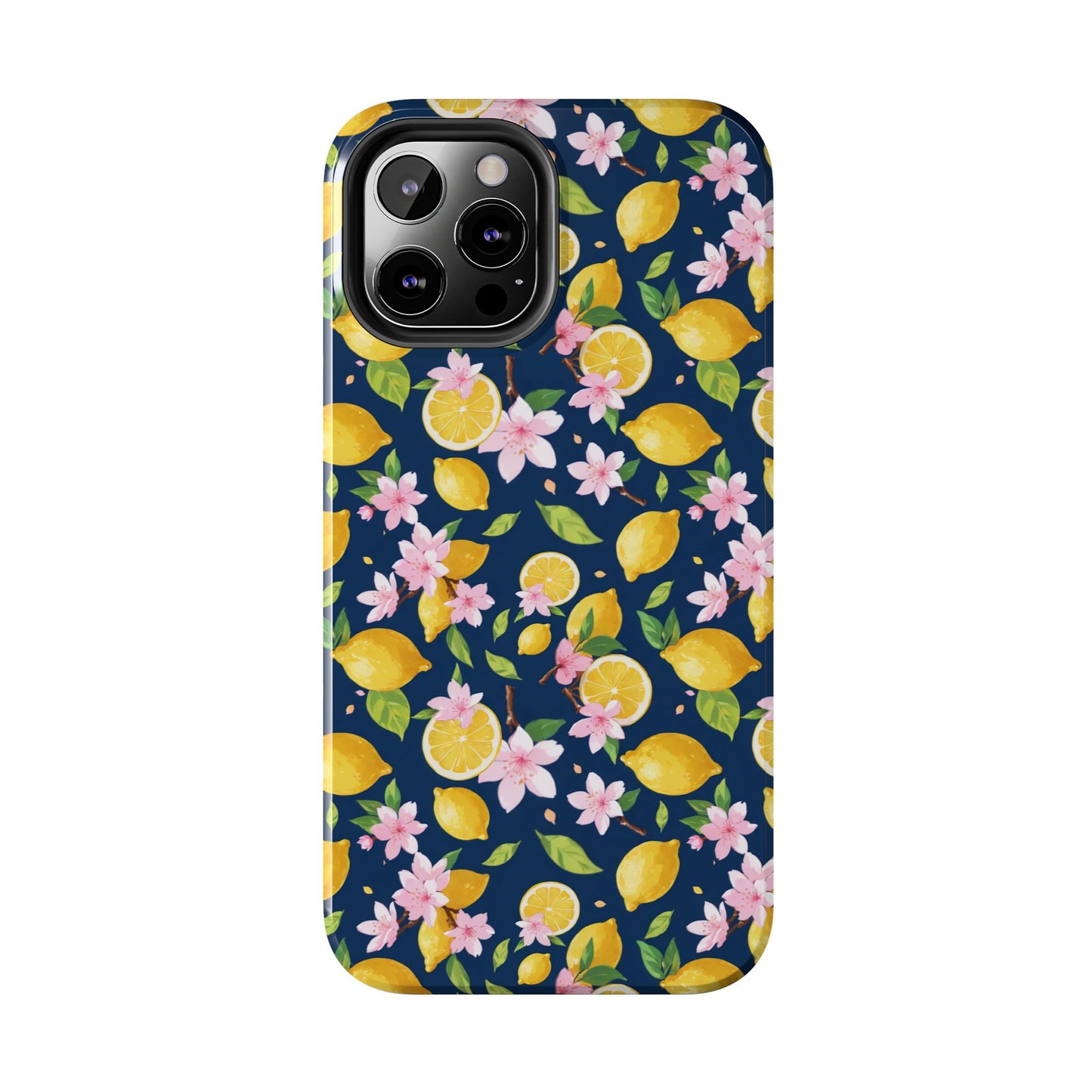 Lemon cherry blossom Tough Phone Cases