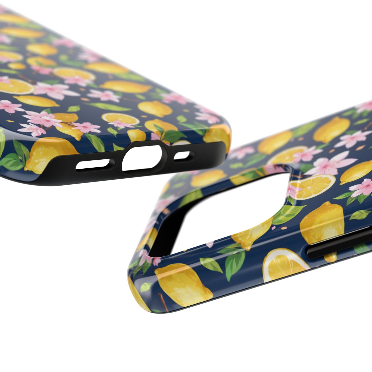 Lemon cherry blossom Tough Phone Cases