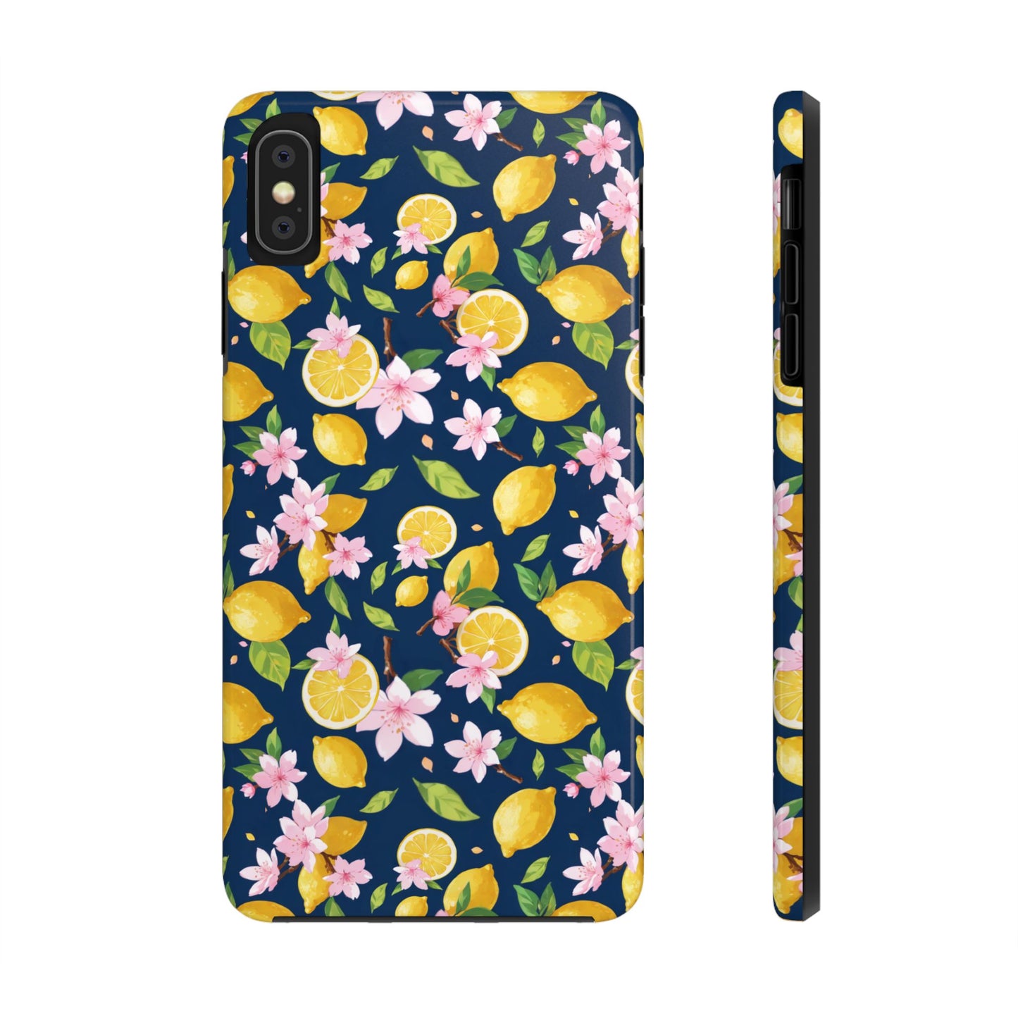 Lemon cherry blossom Tough Phone Cases