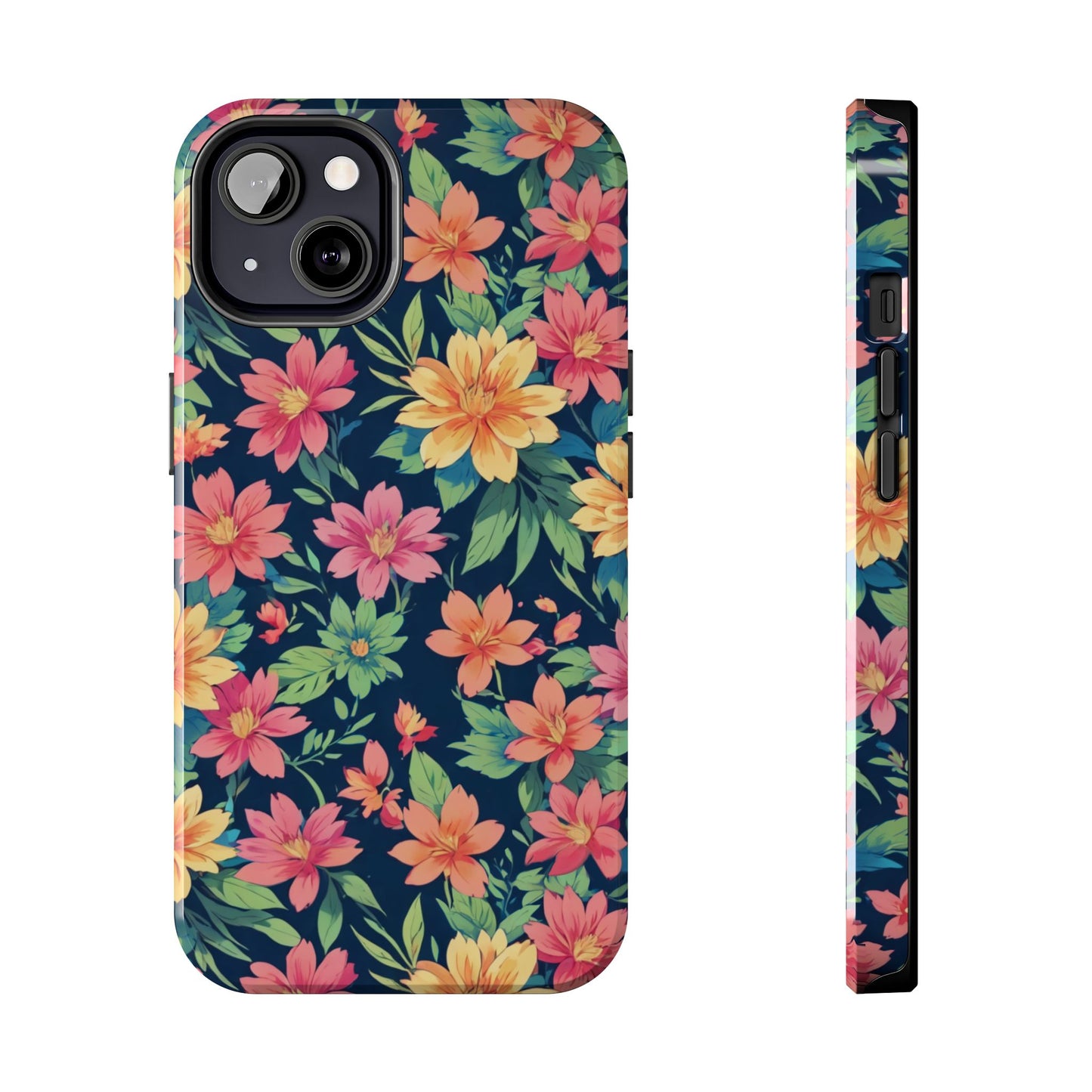 Tropical flowers Tough Phone Cases