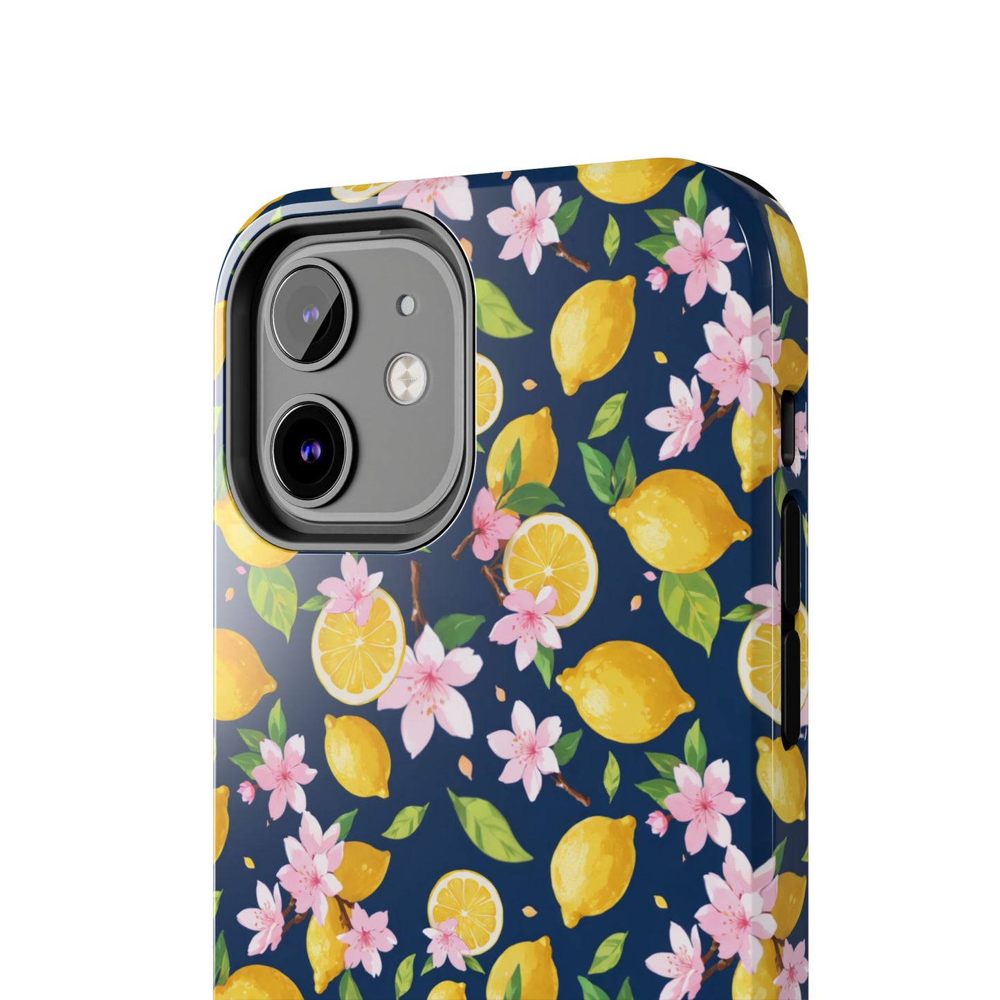 Lemon cherry blossom Tough Phone Cases