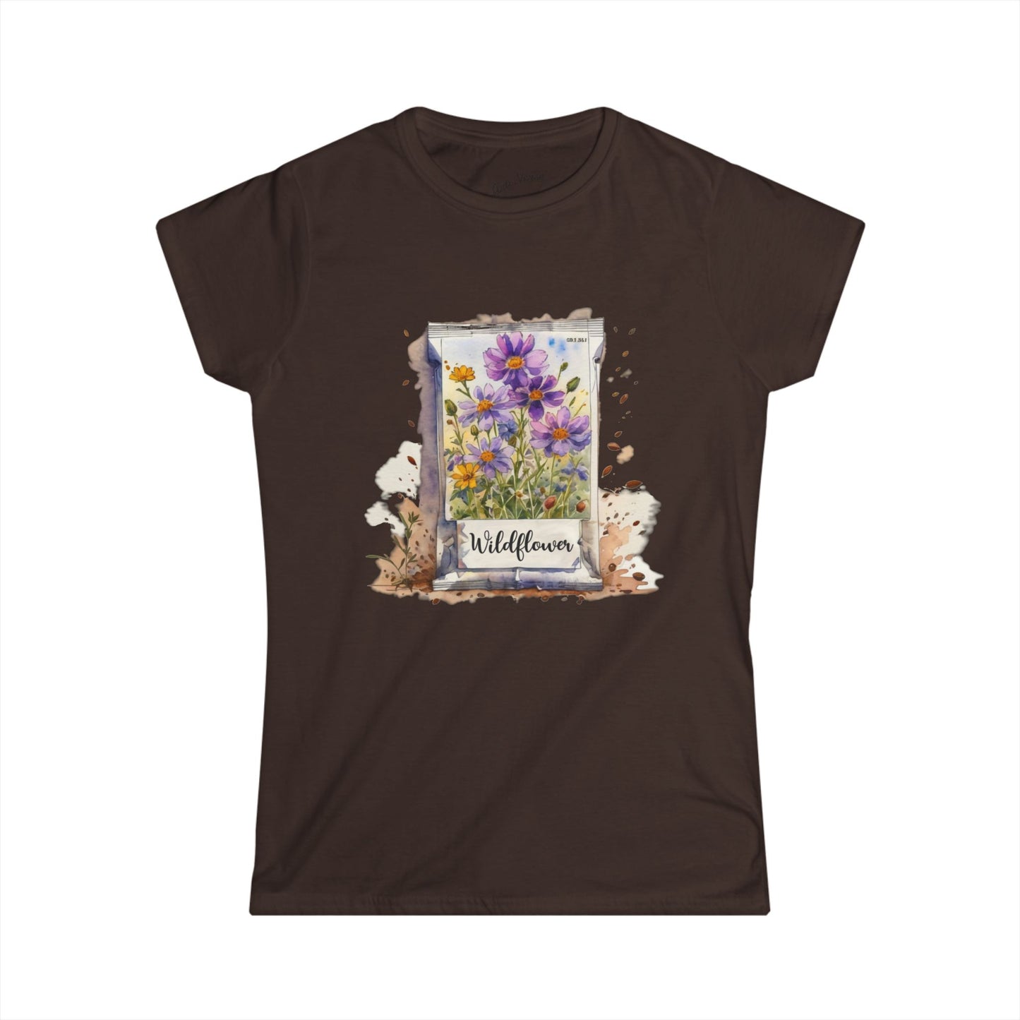 Seed Packet Women's Tee - Watercolor Floral Design