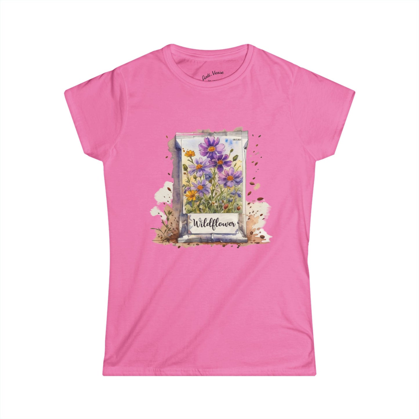 Seed Packet Women's Tee - Watercolor Floral Design