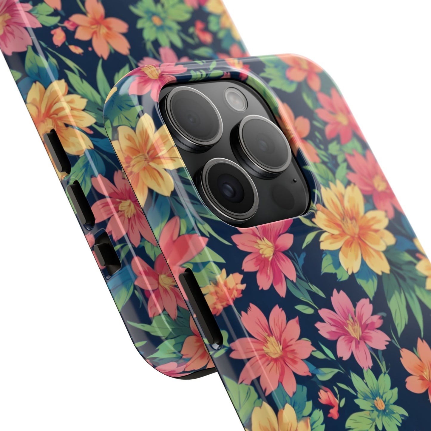 Tropical flowers Tough Phone Cases