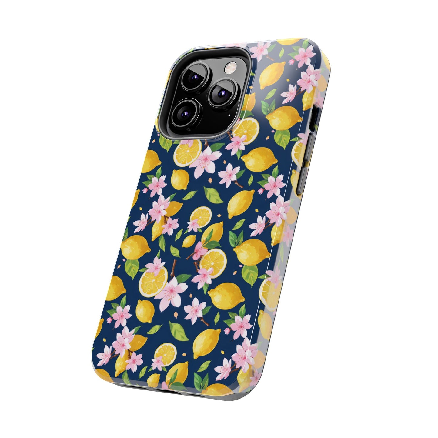 Lemon cherry blossom Tough Phone Cases