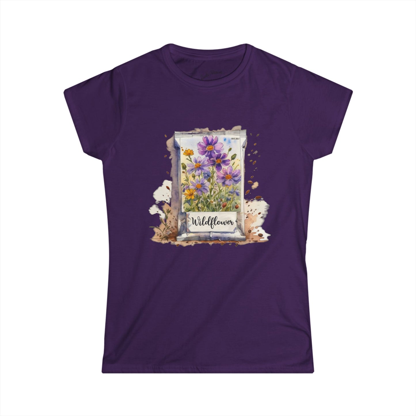 Seed Packet Women's Tee - Watercolor Floral Design