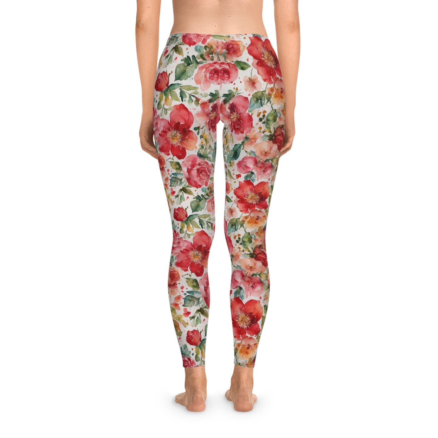 Beautiful Valentine Roses | Stretchy Leggings | Yoga Leggings | Floral Pants | Workout Leggings