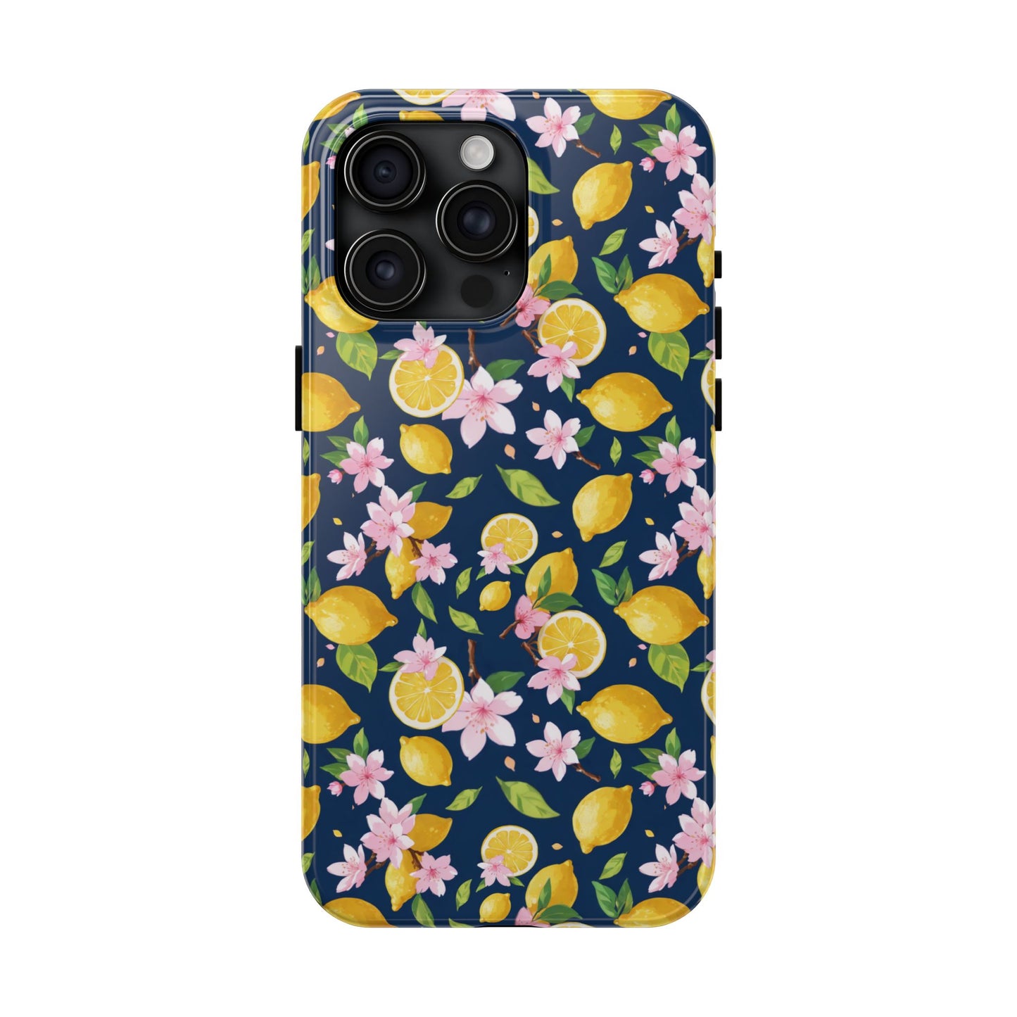 Lemon cherry blossom Tough Phone Cases