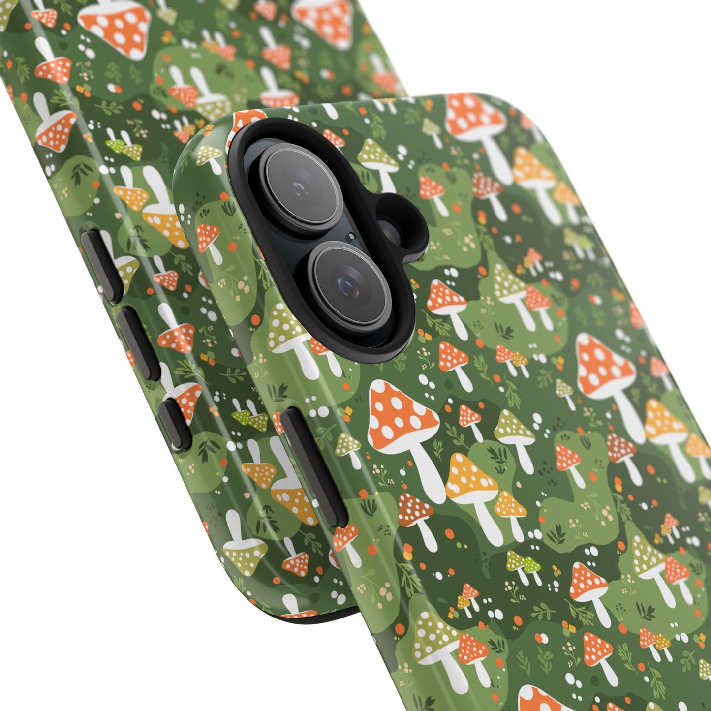 Phone Case - Whimsical Mushroom Pattern, Folk Art Design