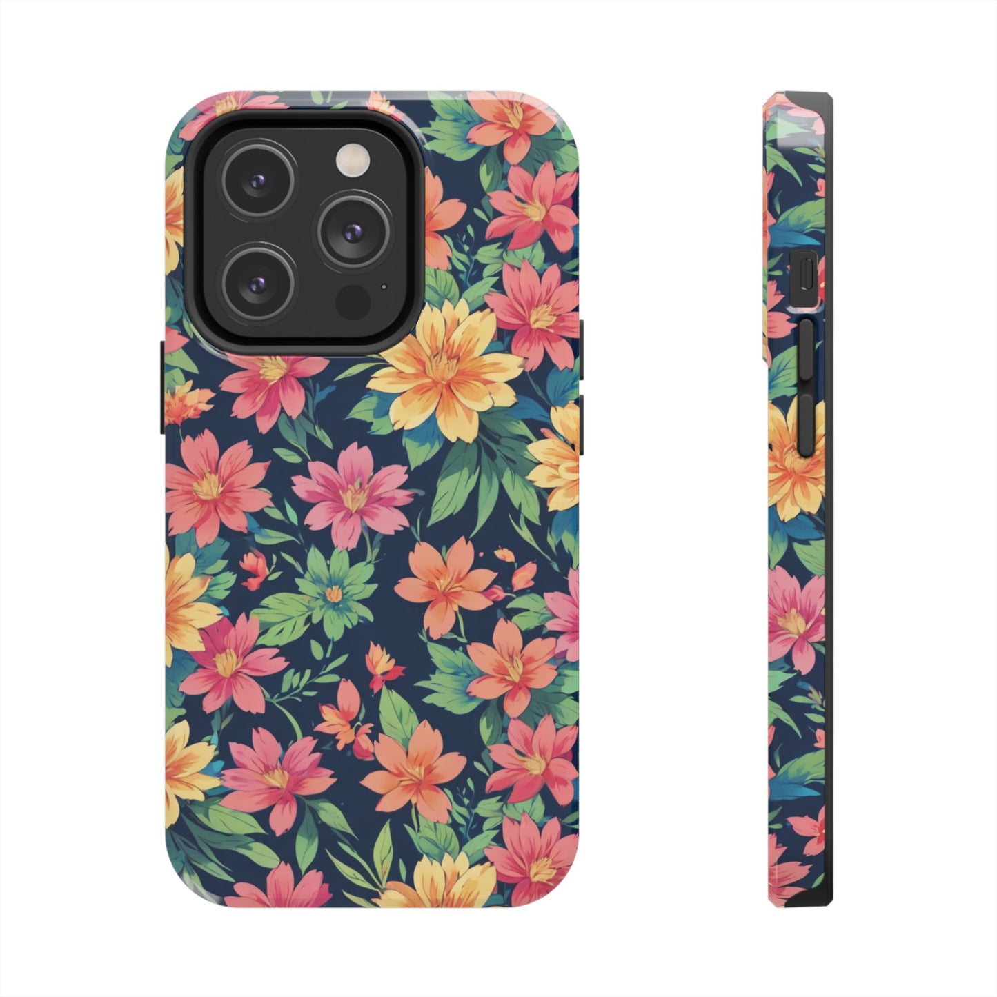 Tropical flowers Tough Phone Cases